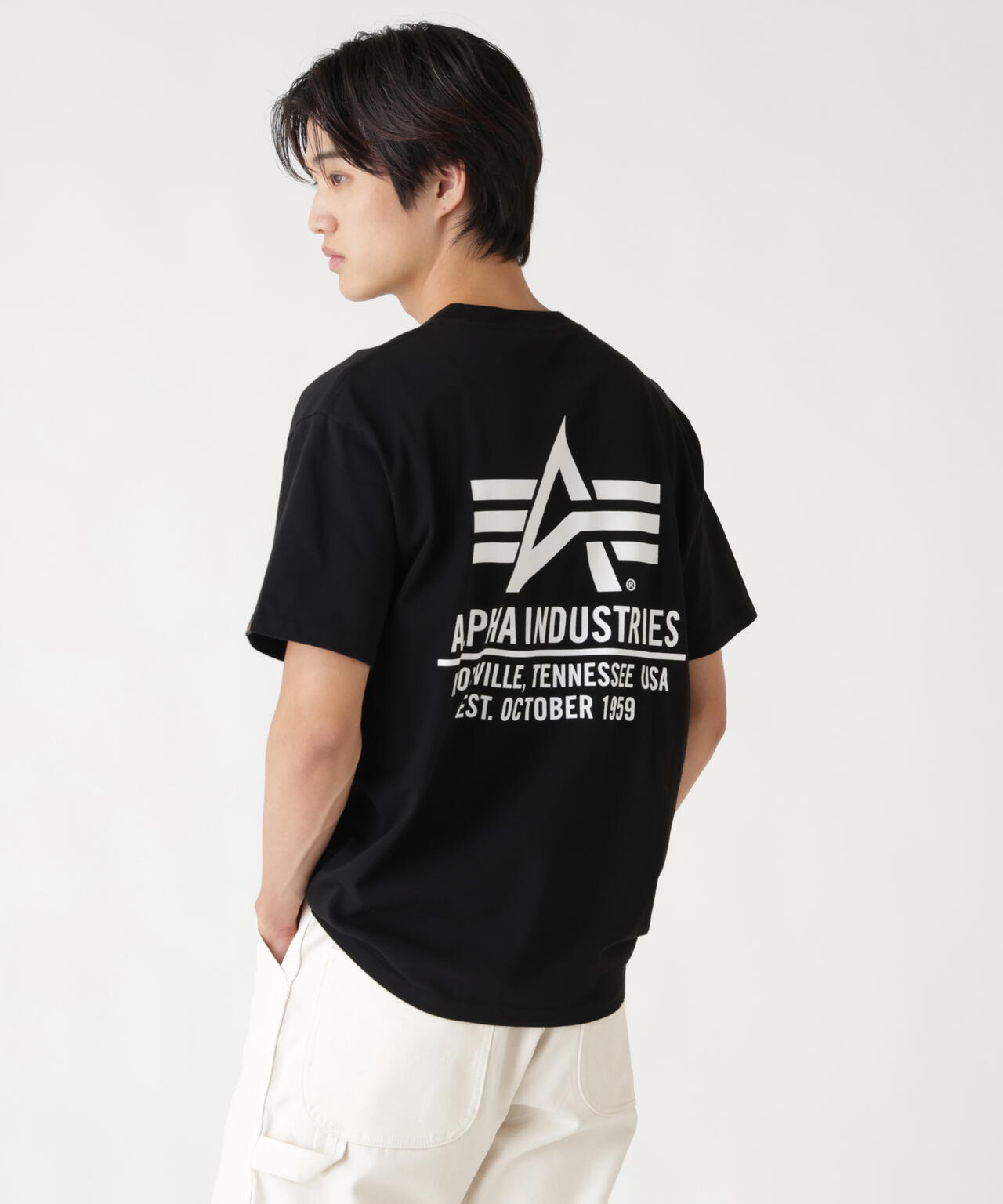 ALPHA RED RIBBON T-SHIRT / アルファ レッド リボン ティーシャツ