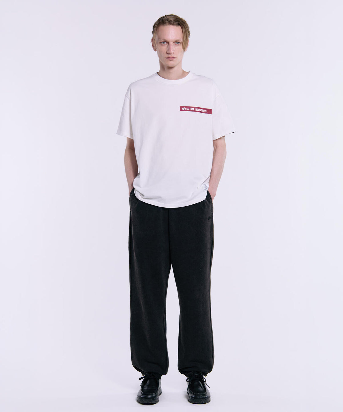 ALPHA RED RIBBON T-SHIRT / アルファ レッド リボン ティーシャツ