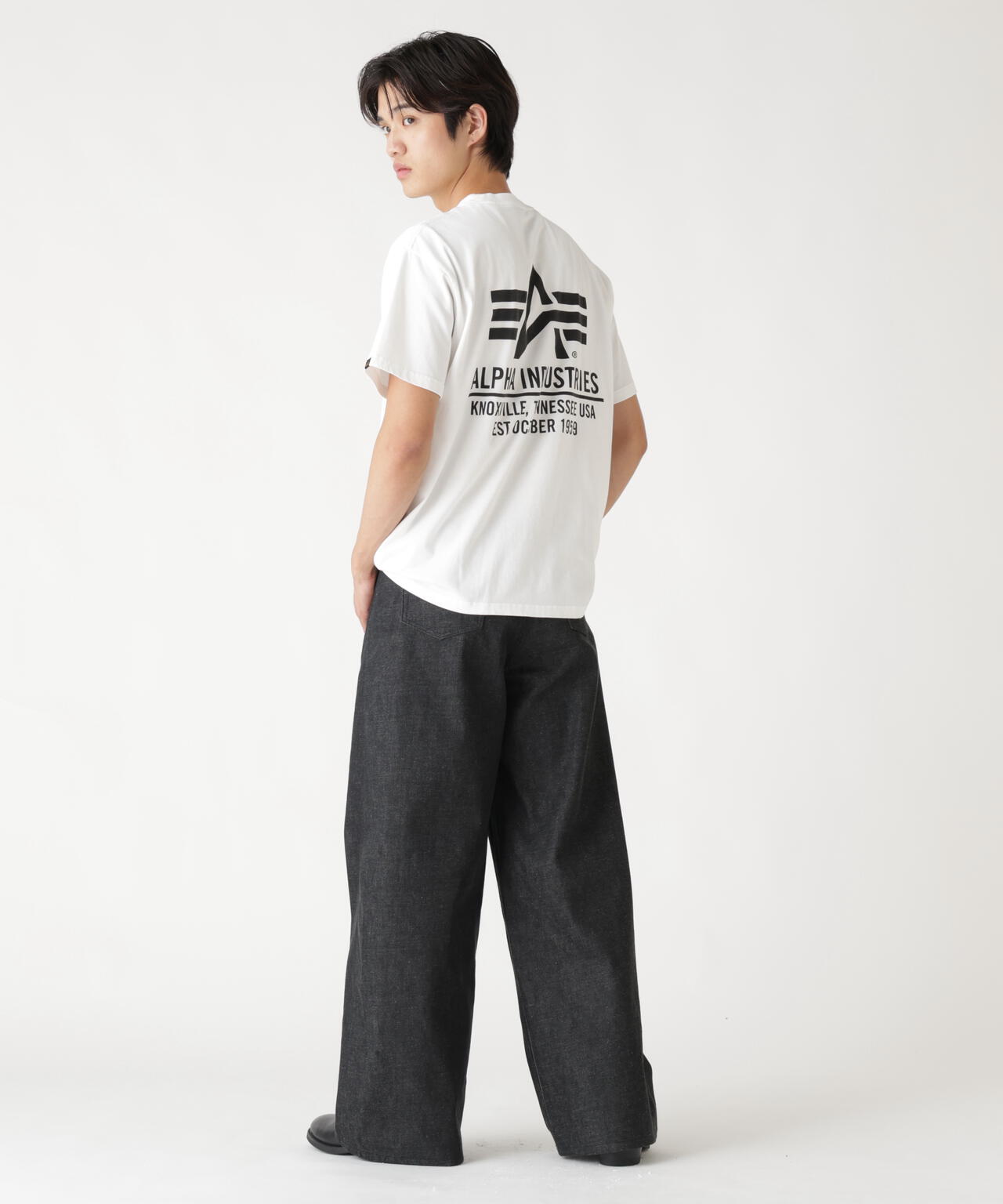 ALPHA RED RIBBON T-SHIRT / アルファ レッド リボン ティーシャツ