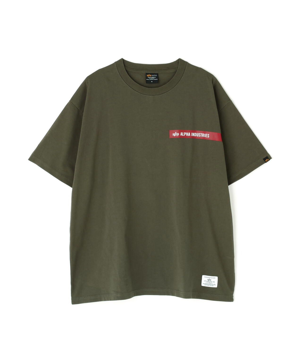 ALPHA RED RIBBON T-SHIRT / アルファ レッド リボン ティーシャツ