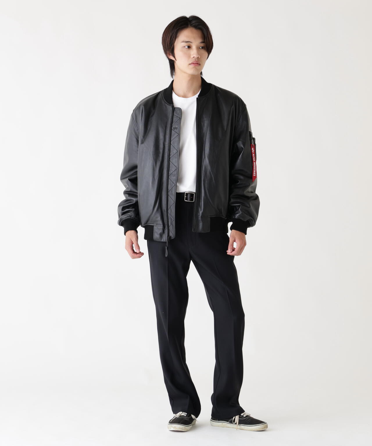 LEATHER MA-1 FLIGHT JACKET