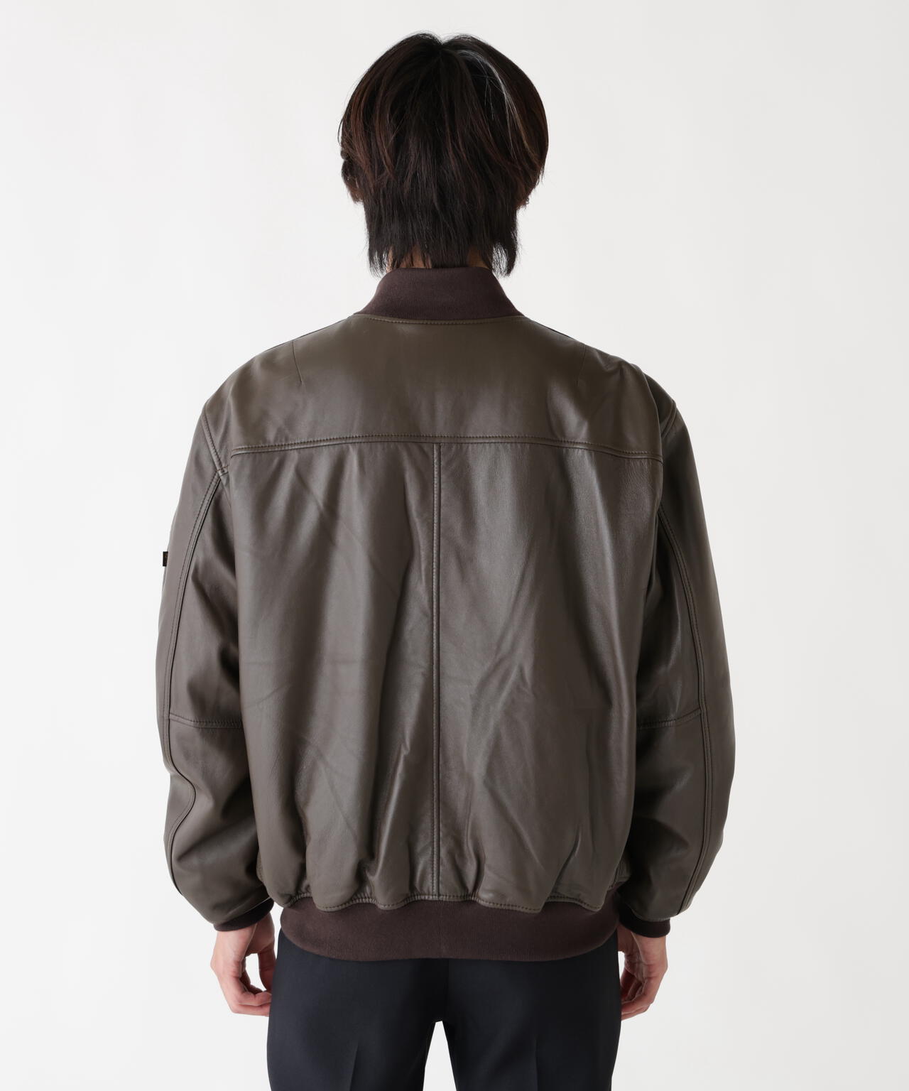 LEATHER MA-1 FLIGHT JACKET