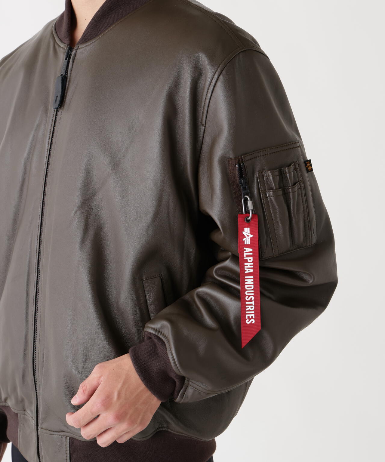 LEATHER MA-1 FLIGHT JACKET