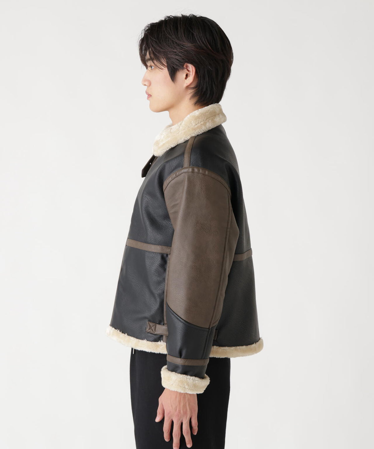 FAUX LEATHER B-3 MOD JACKET