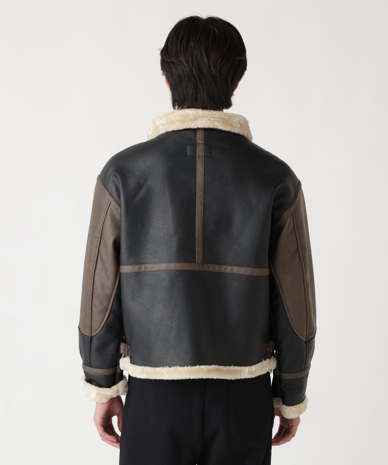 FAUX LEATHER B-3 MOD JACKET