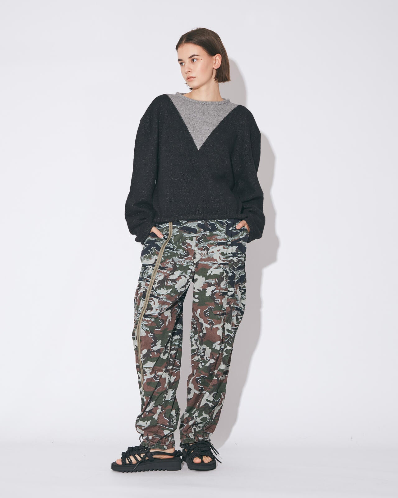 beautiful people × Alpha|double-end camouflage cargo pants