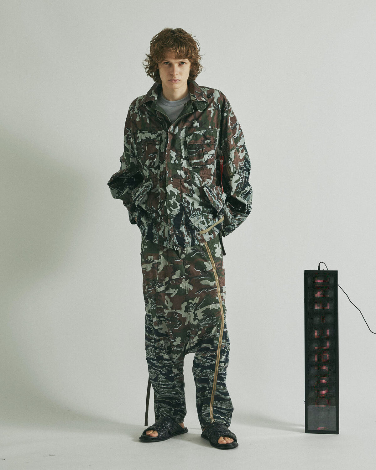 beautiful people × Alpha|double-end camouflage cargo pants