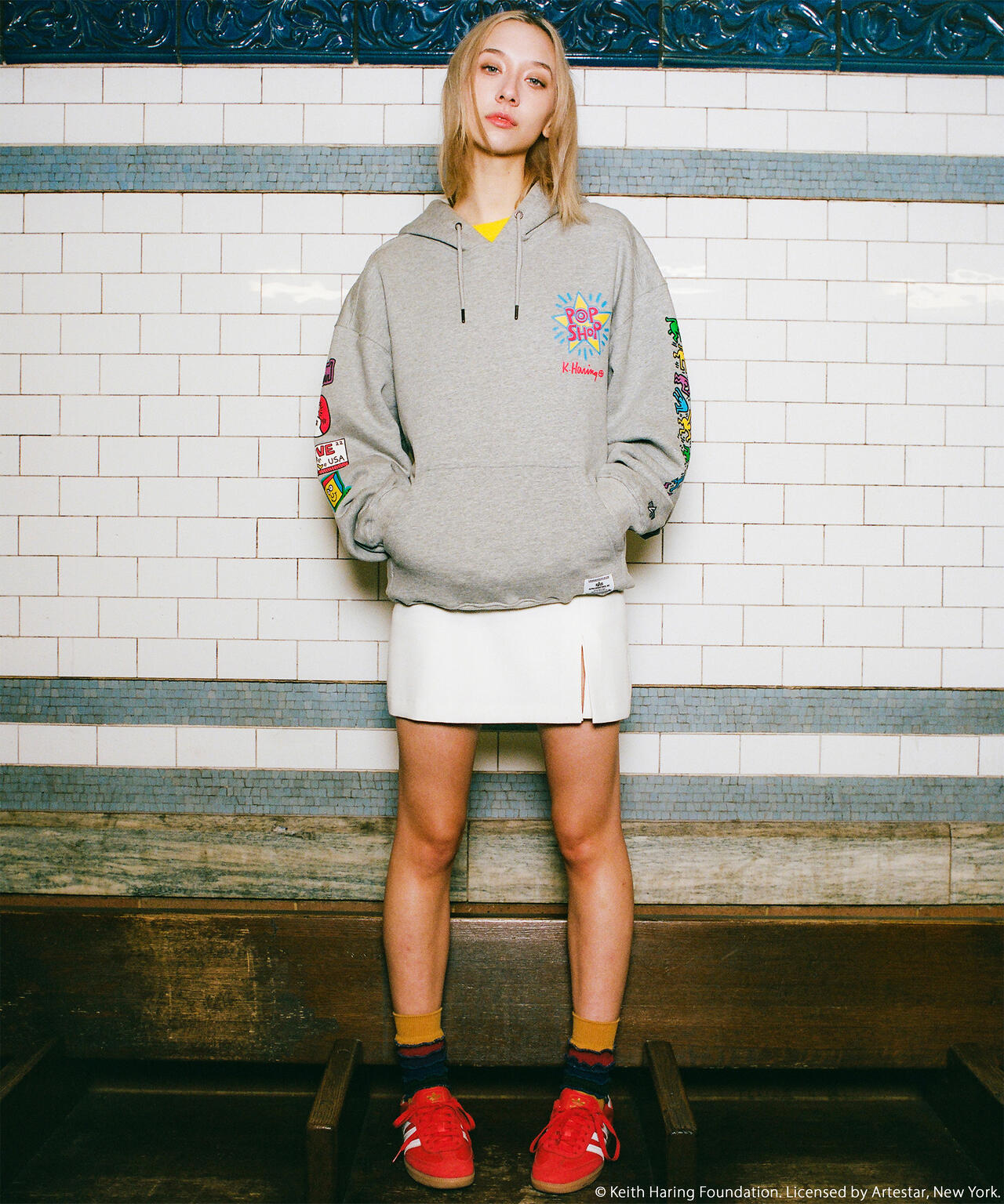 Keith Haring X Alpha POP SHOP GRAPHIC HOODIE / ポップショップ グラフィック フードパーカ