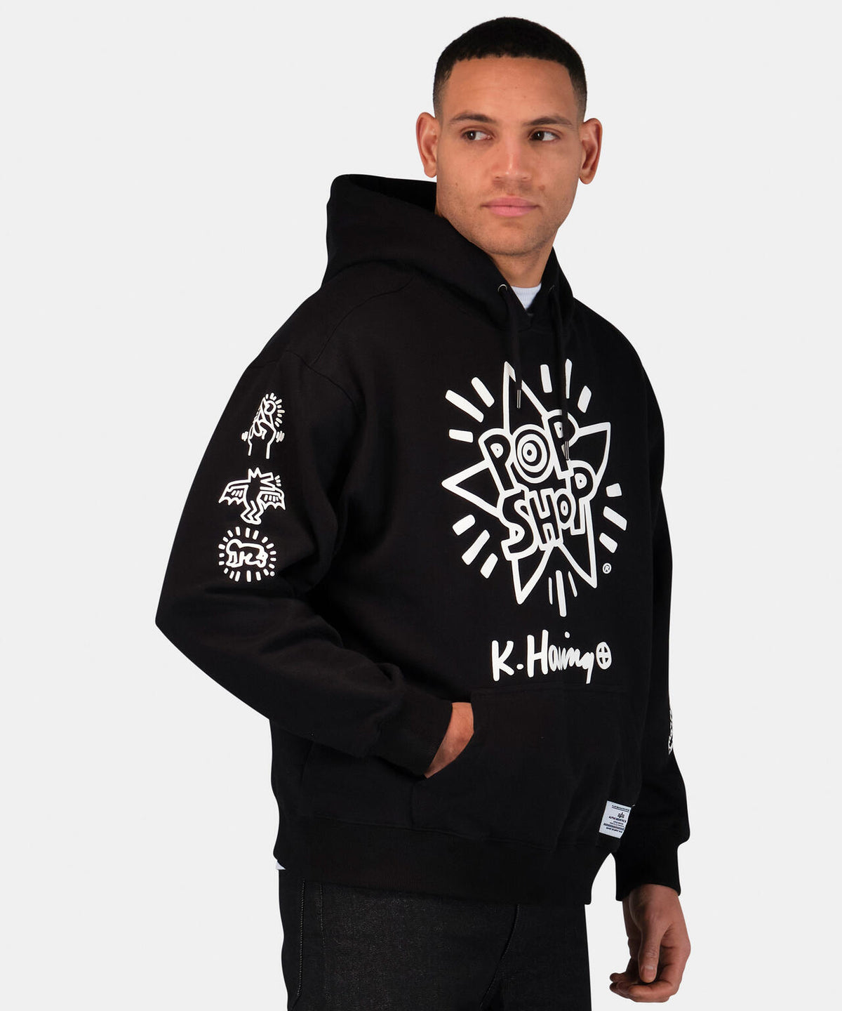 Keith Haring X Alpha NEW YORK GRAPHIC HOODIE / ニューヨーク グラフィック フードパーカ