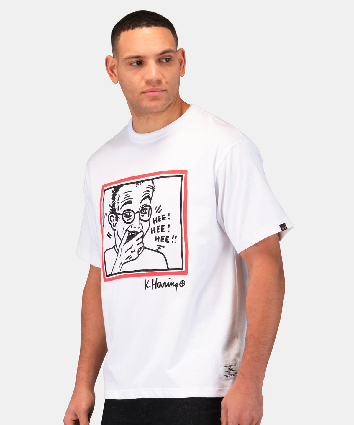 Keith Haring X Alpha GRAPHIC TEE HEE HEE / グラフィック ティーシャツ ヘヘ