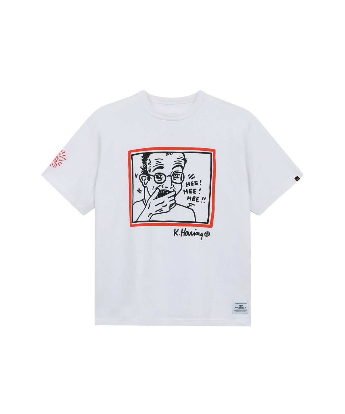 Keith Haring X Alpha GRAPHIC TEE HEE HEE / グラフィック ティーシャツ ヘヘ