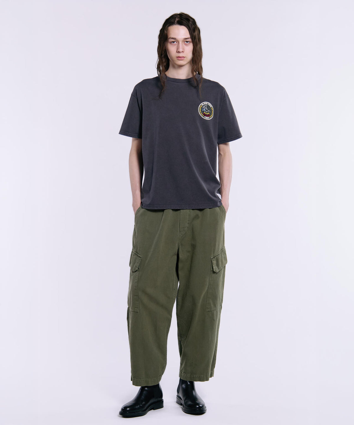 MILITARY EMBLEM PATCH T‐SHIRT / ミリタリーエンブレム パッチ ティーシャツ