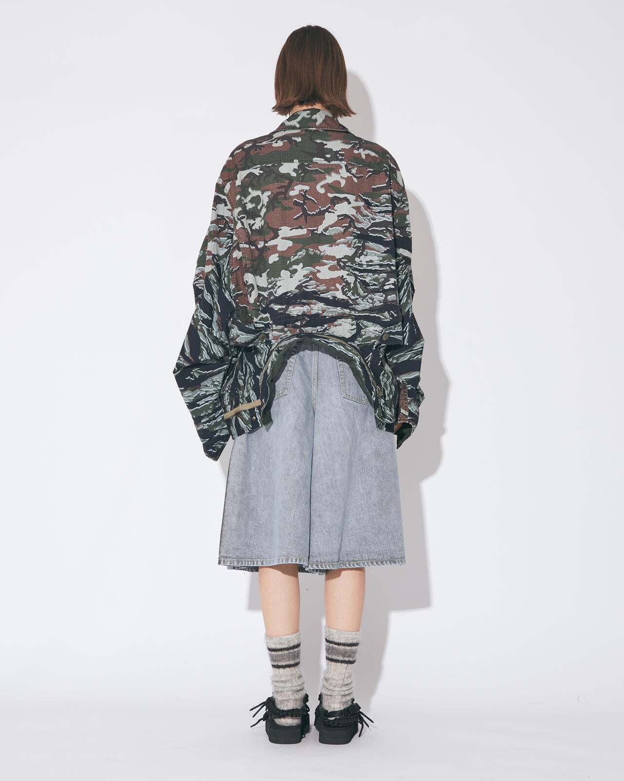 beautiful people × Alpha|double-end camouflage field jacket