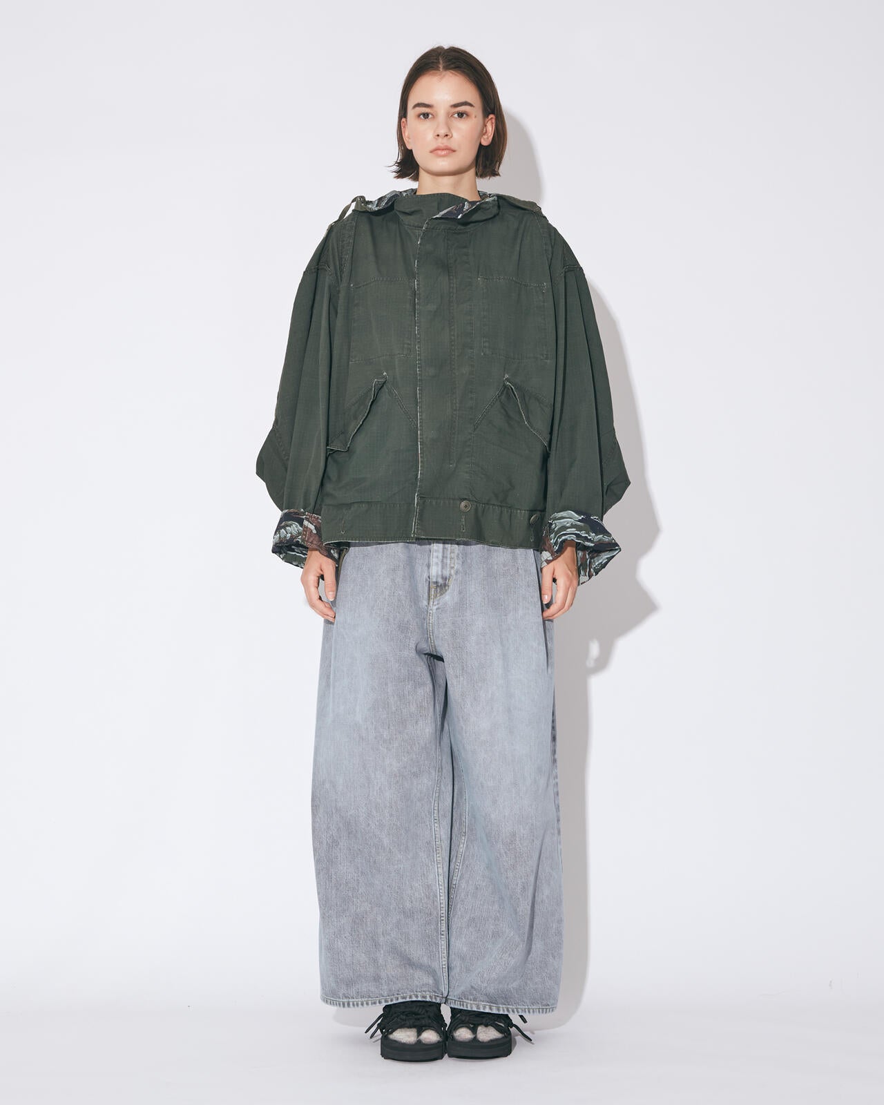 beautiful people × Alpha|double-end camouflage field jacket