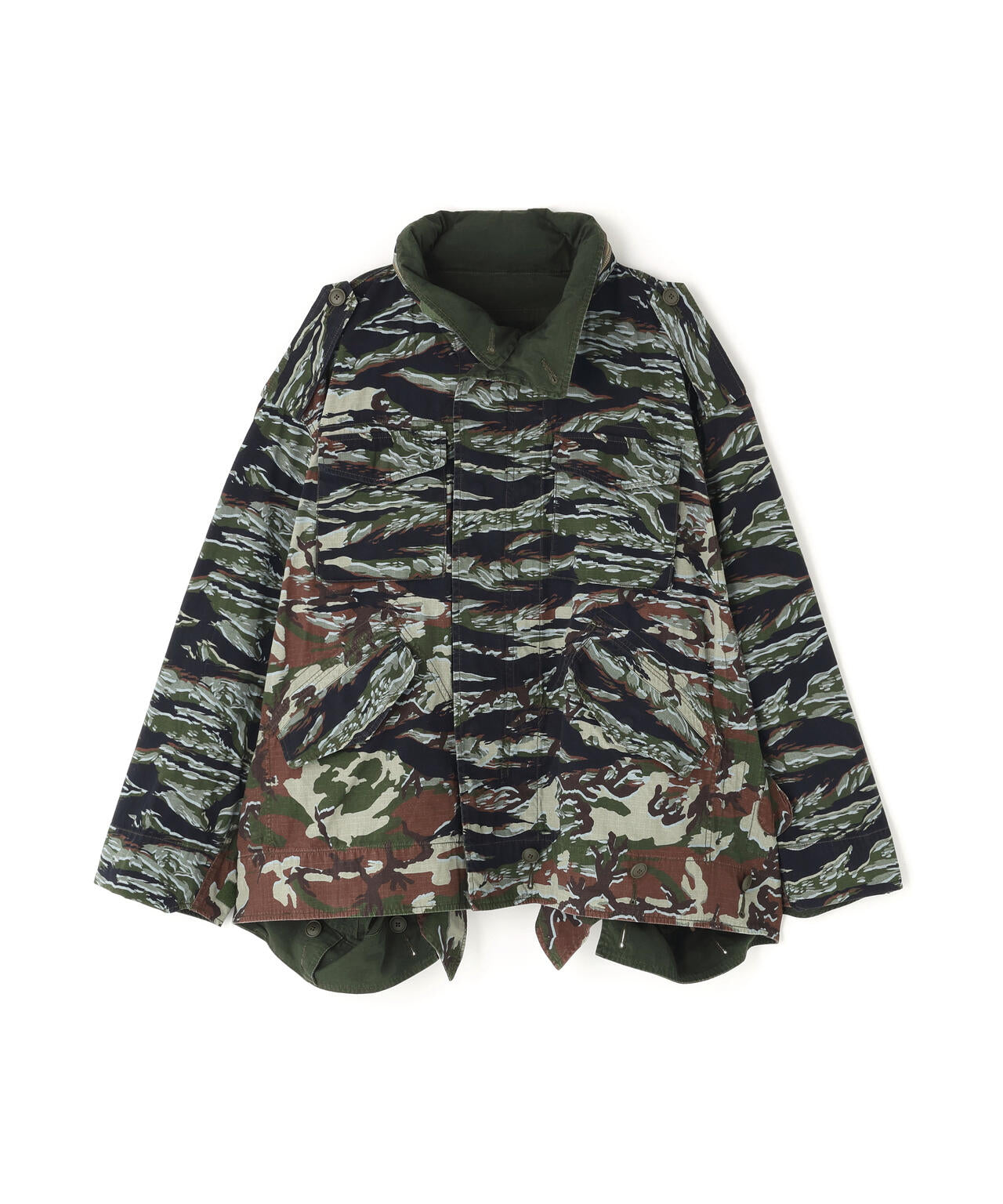 beautiful people × Alpha|double-end camouflage field jacket