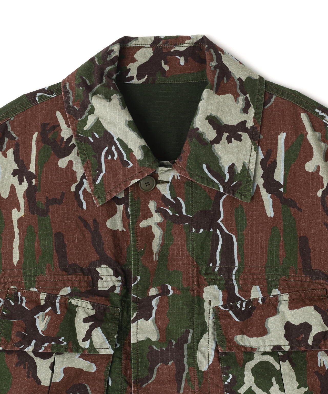 beautiful people × Alpha|double-end camouflage field jacket