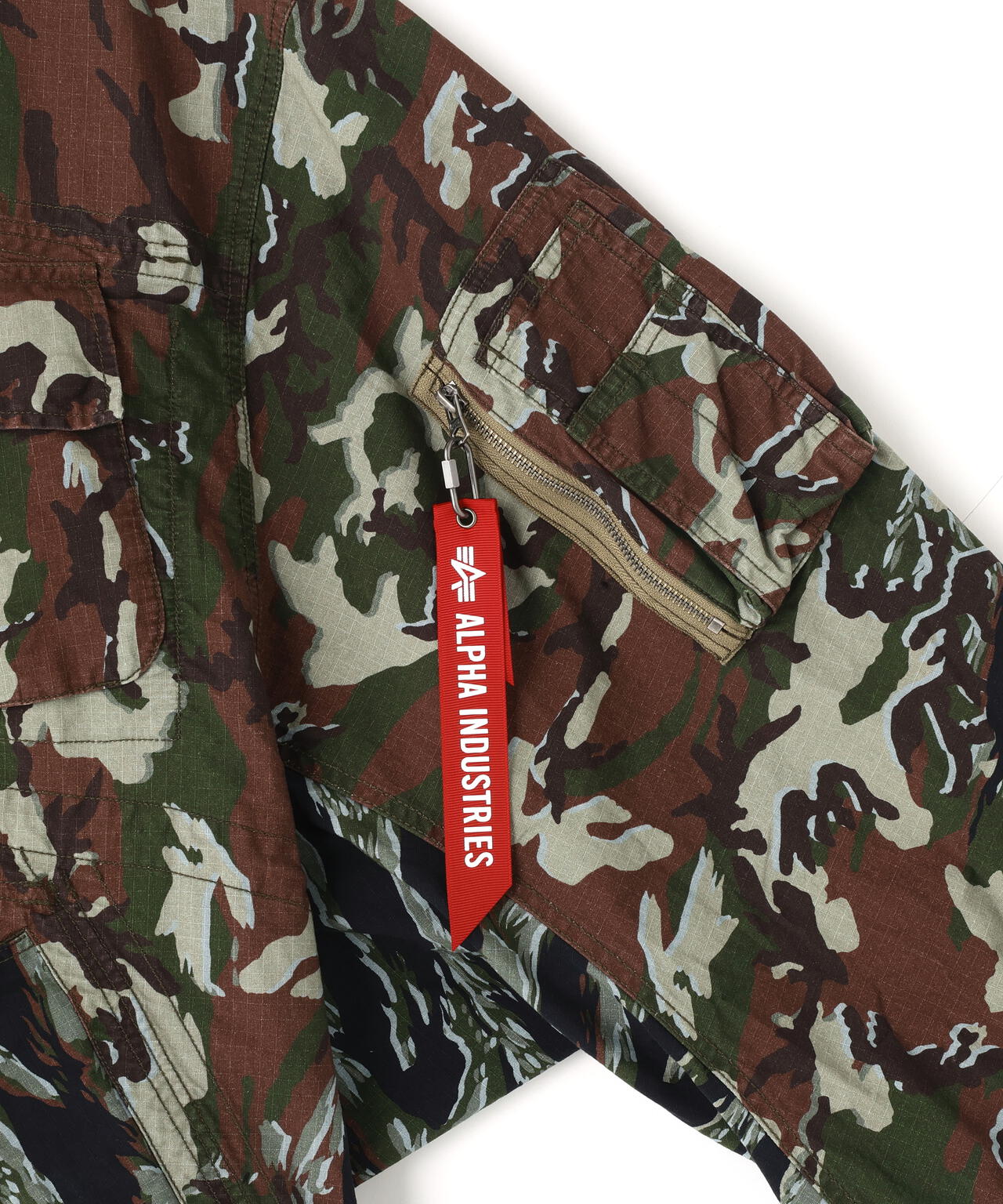 beautiful people × Alpha|double-end camouflage field jacket