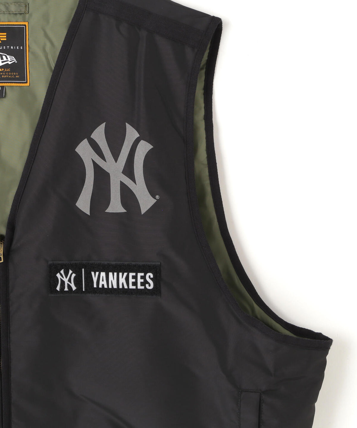 《MLB X ALPHA X NEW ERA》MA-1 2in1 FLIGHT JACKET & VEST ニューヨーク・ヤンキース