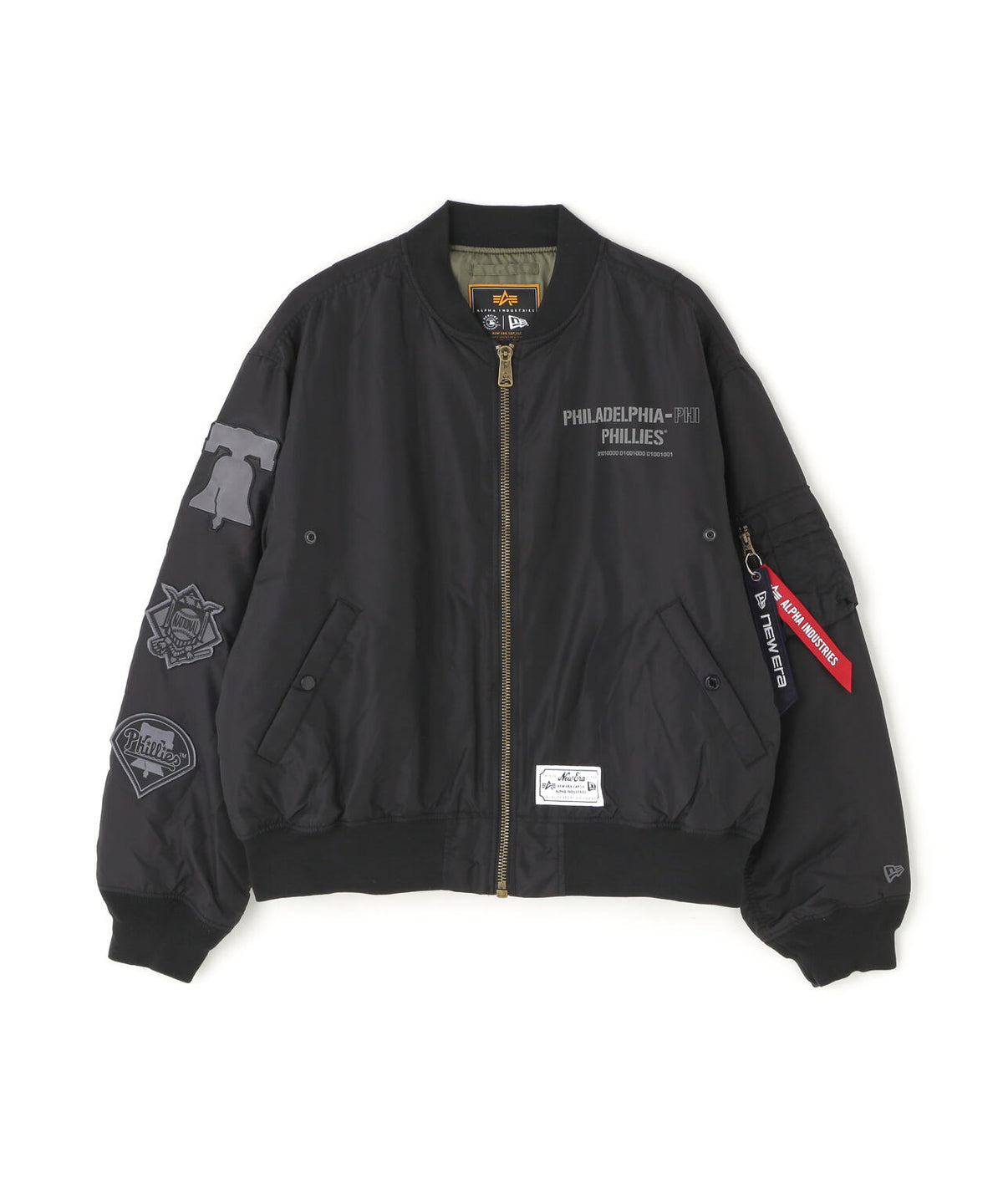 《MLB X ALPHA X NEW ERA》MA-1 2in1 FLIGHT JACKET & VEST フィラデルフィア・フィリーズ