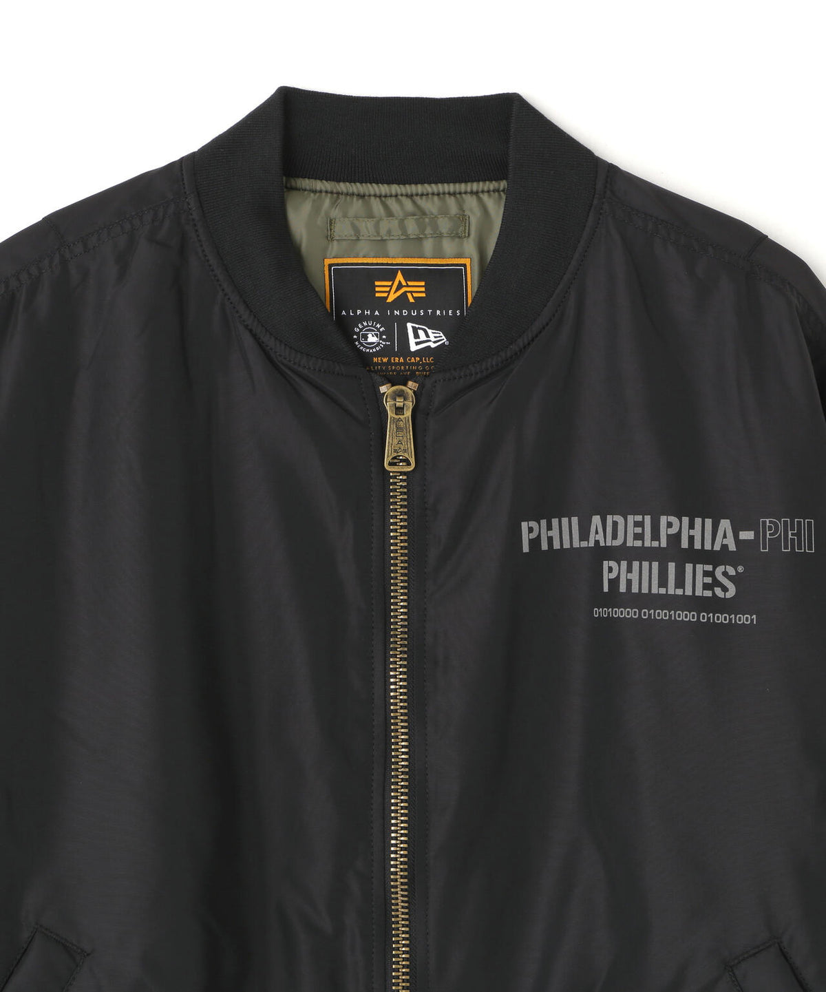 《MLB X ALPHA X NEW ERA》MA-1 2in1 FLIGHT JACKET & VEST フィラデルフィア・フィリーズ