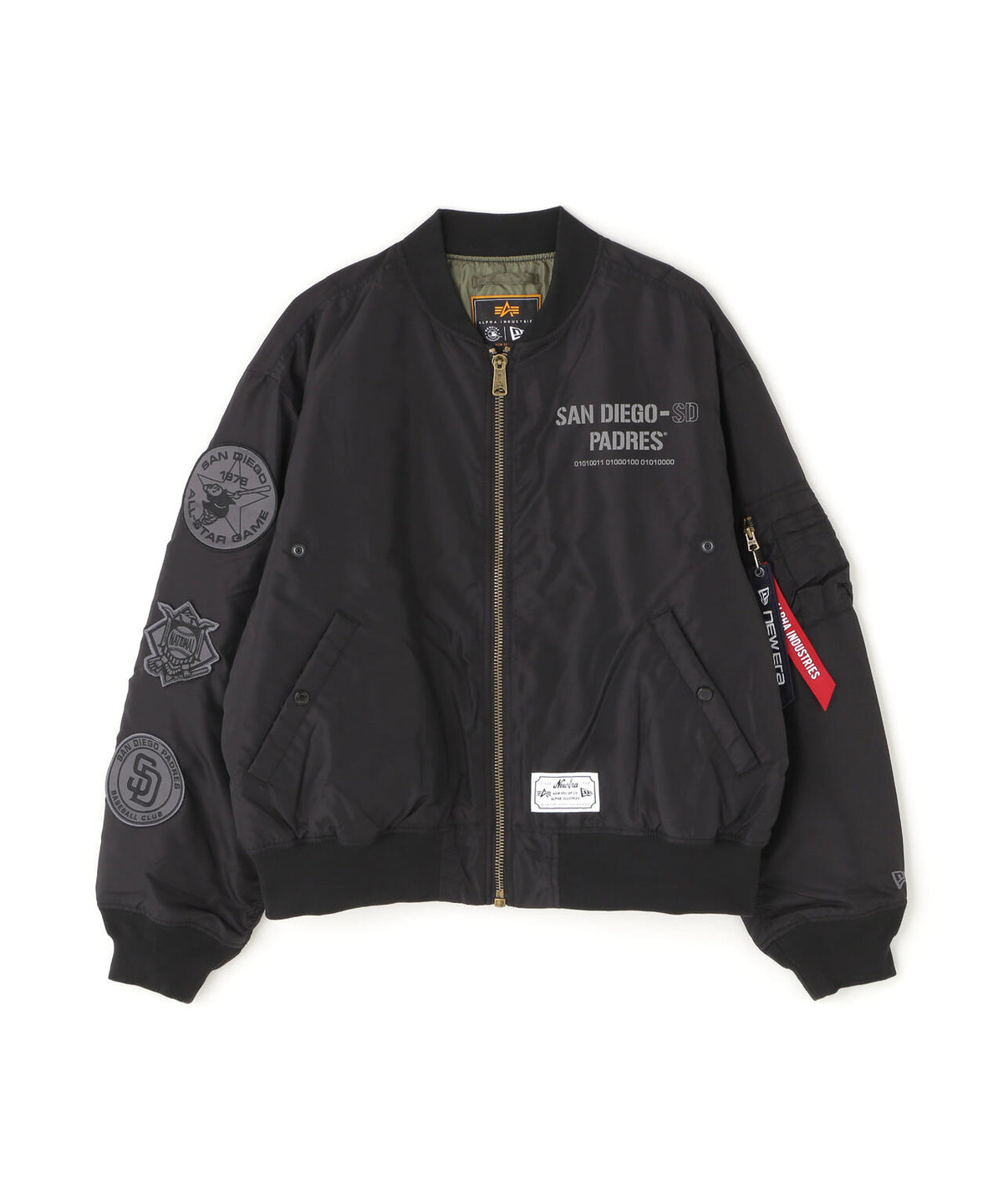 《MLB X ALPHA X NEW ERA》MA-1 2in1 FLIGHT JACKET & VEST サンディエゴ・パドレス