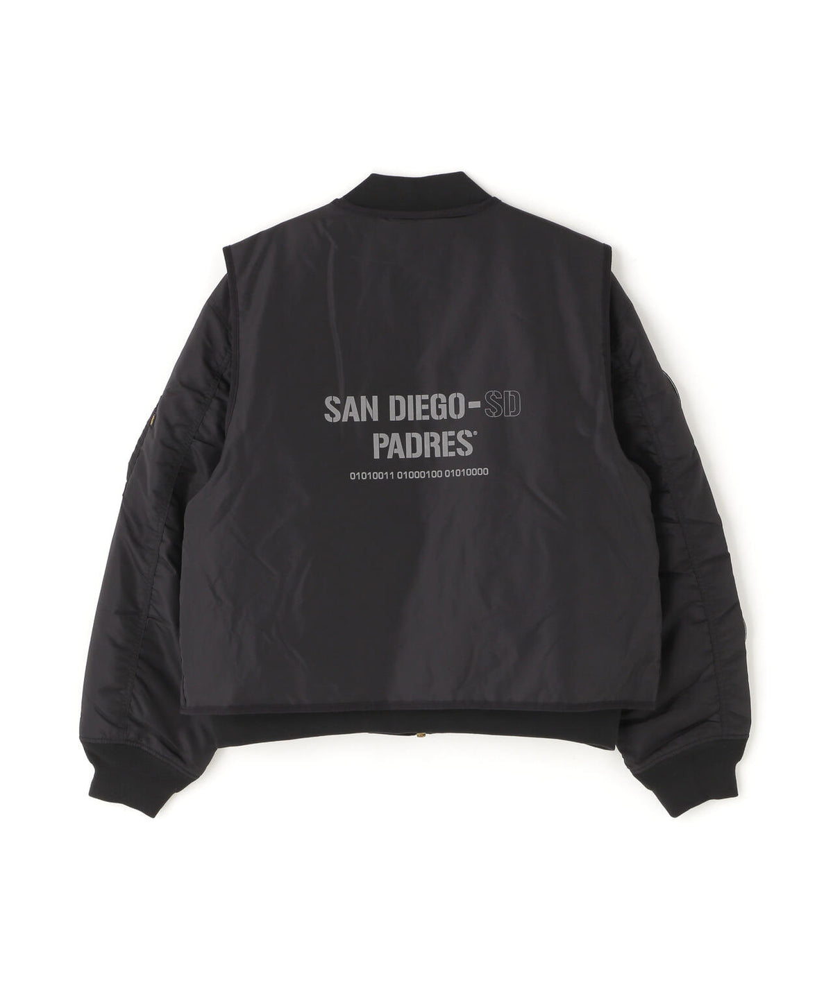 《MLB X ALPHA X NEW ERA》MA-1 2in1 FLIGHT JACKET & VEST サンディエゴ・パドレス