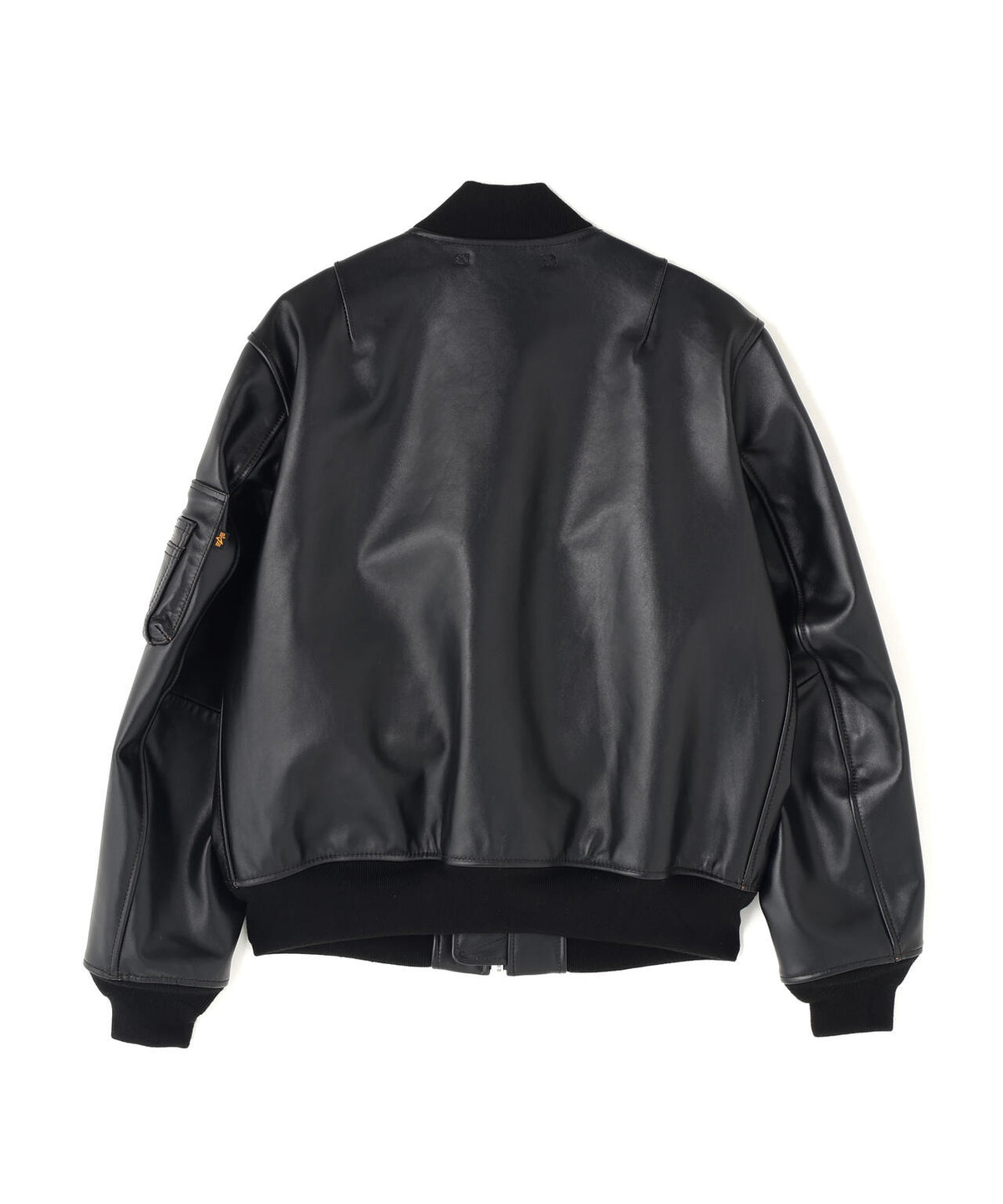 LEATHER MA‐1 FLIGHT JACKET