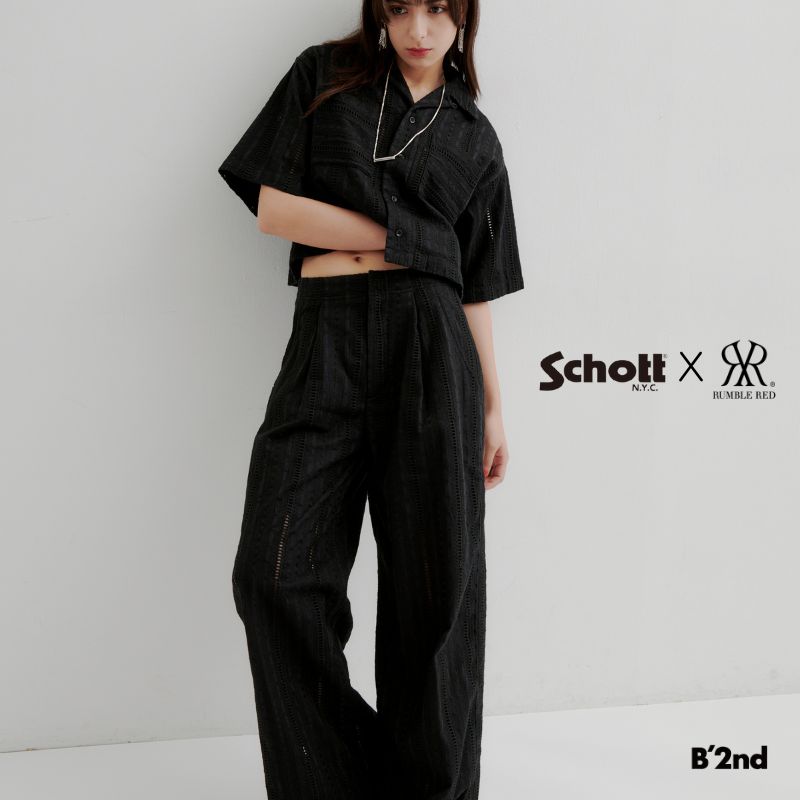 《Schott×RUMBLE RED》夏のセットアップコーデ |B'2nd|