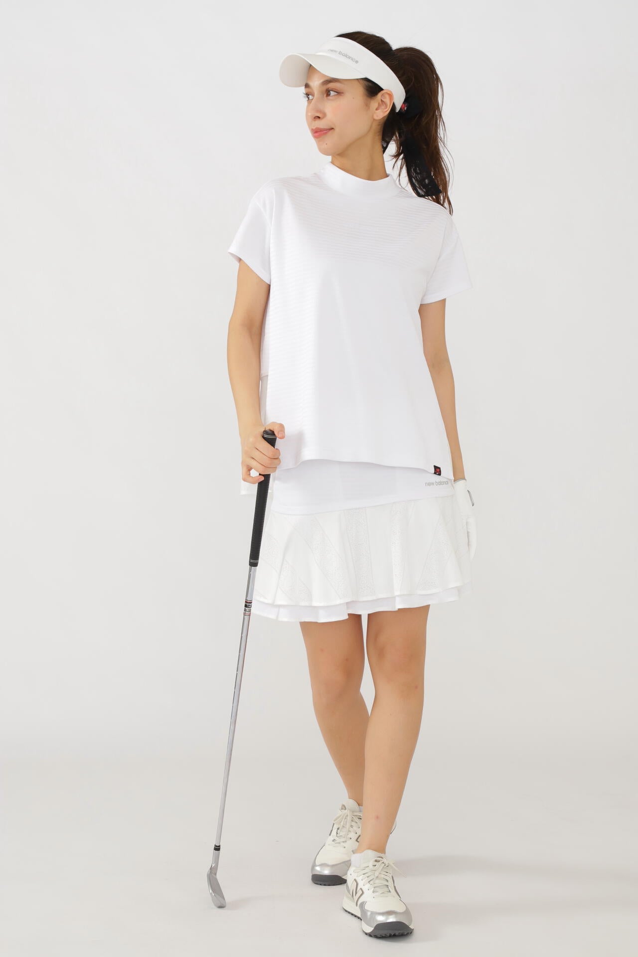 フラワーレース 半袖 モックネック プルオーバー (WOMENS SPORT) | new 