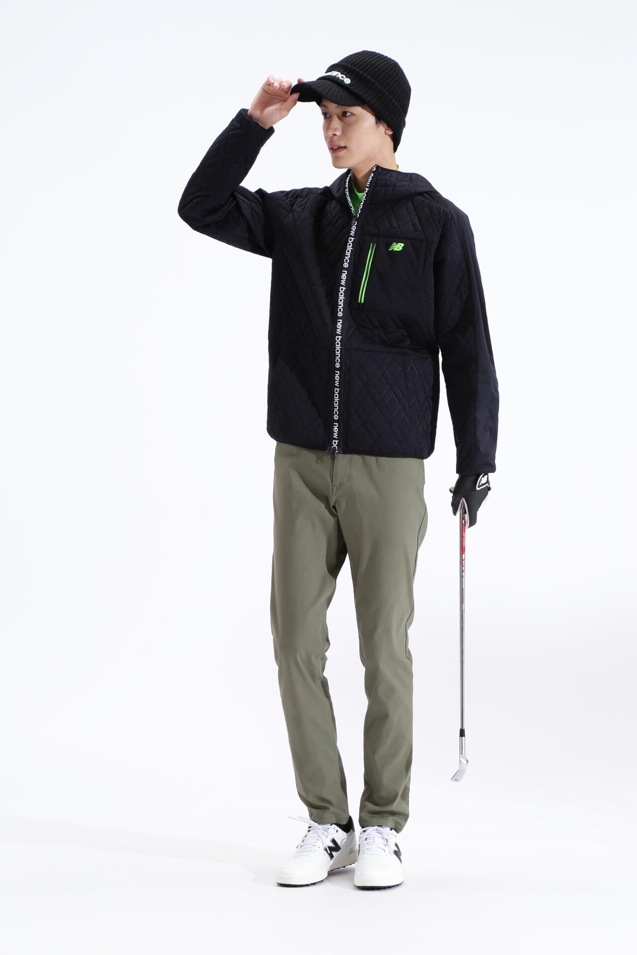 ダイヤ柄キルト フルジップ フーディー (MENS SPORT) | new balance