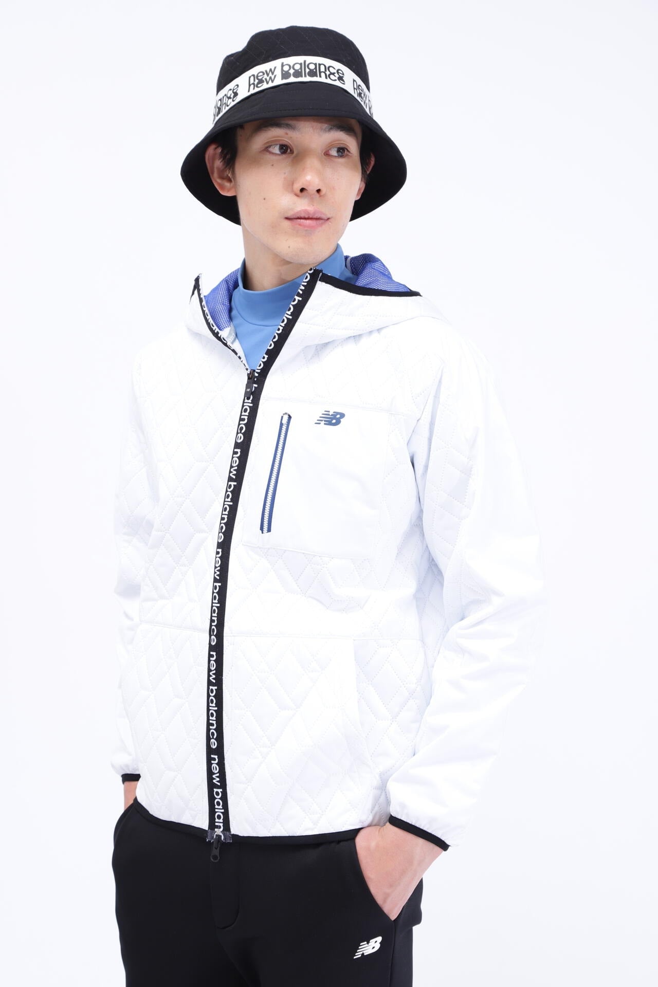 ダイヤ柄キルト フルジップ フーディー (MENS SPORT) | new balance