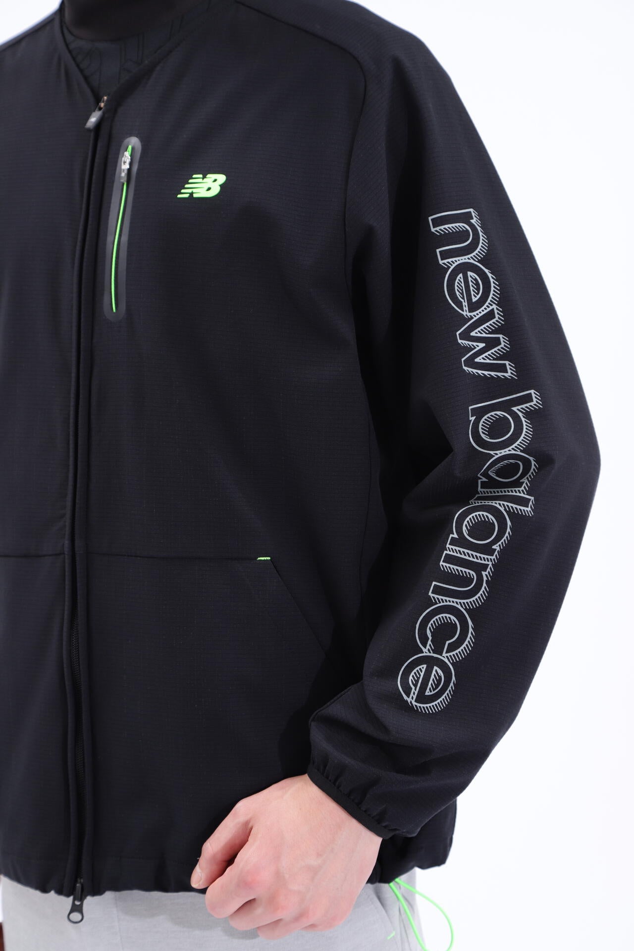 ドビーチェック フルジップ カラーレス ブルゾン (MENS SPORT) | new