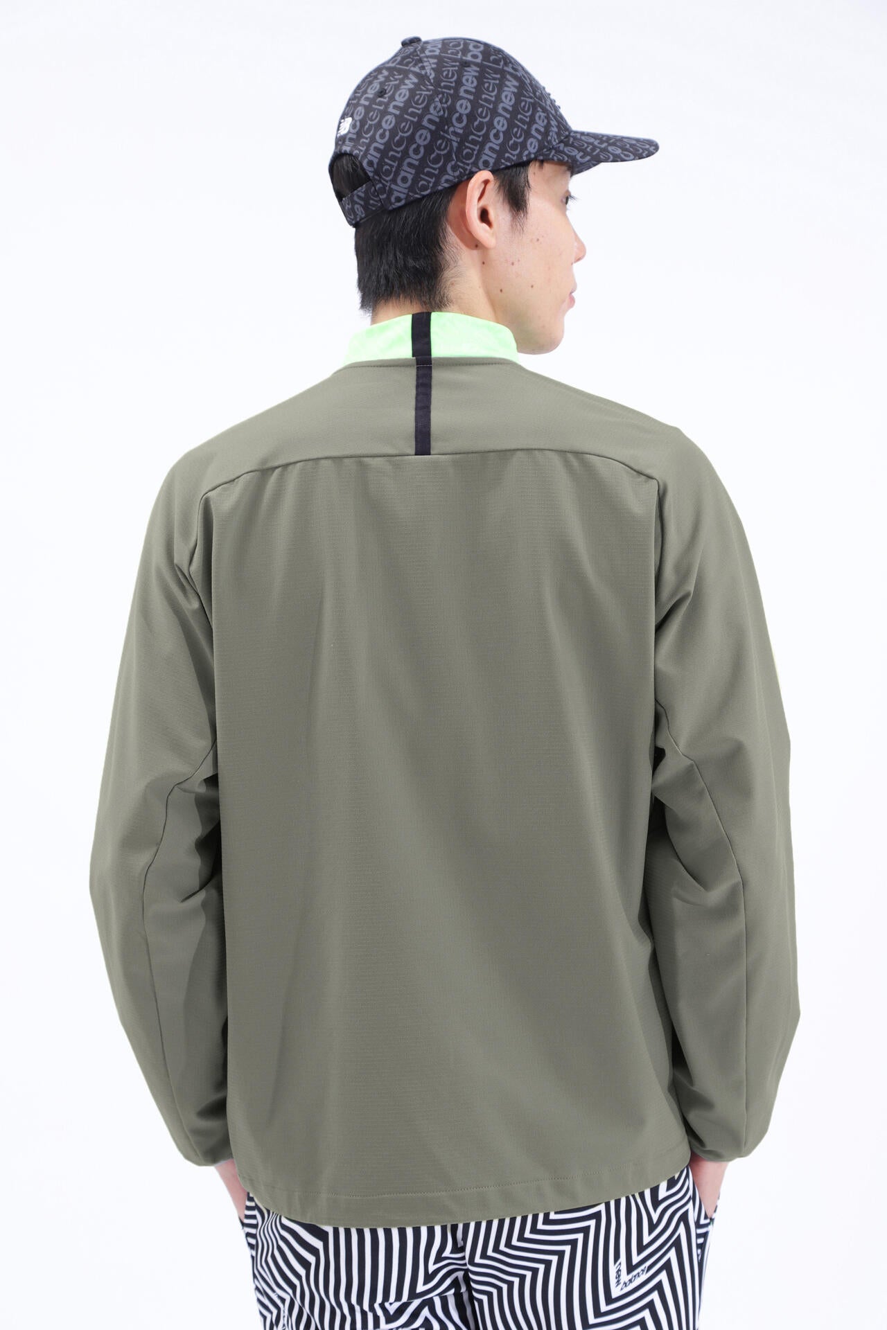 ドビーチェック フルジップ カラーレス ブルゾン (MENS SPORT) | new