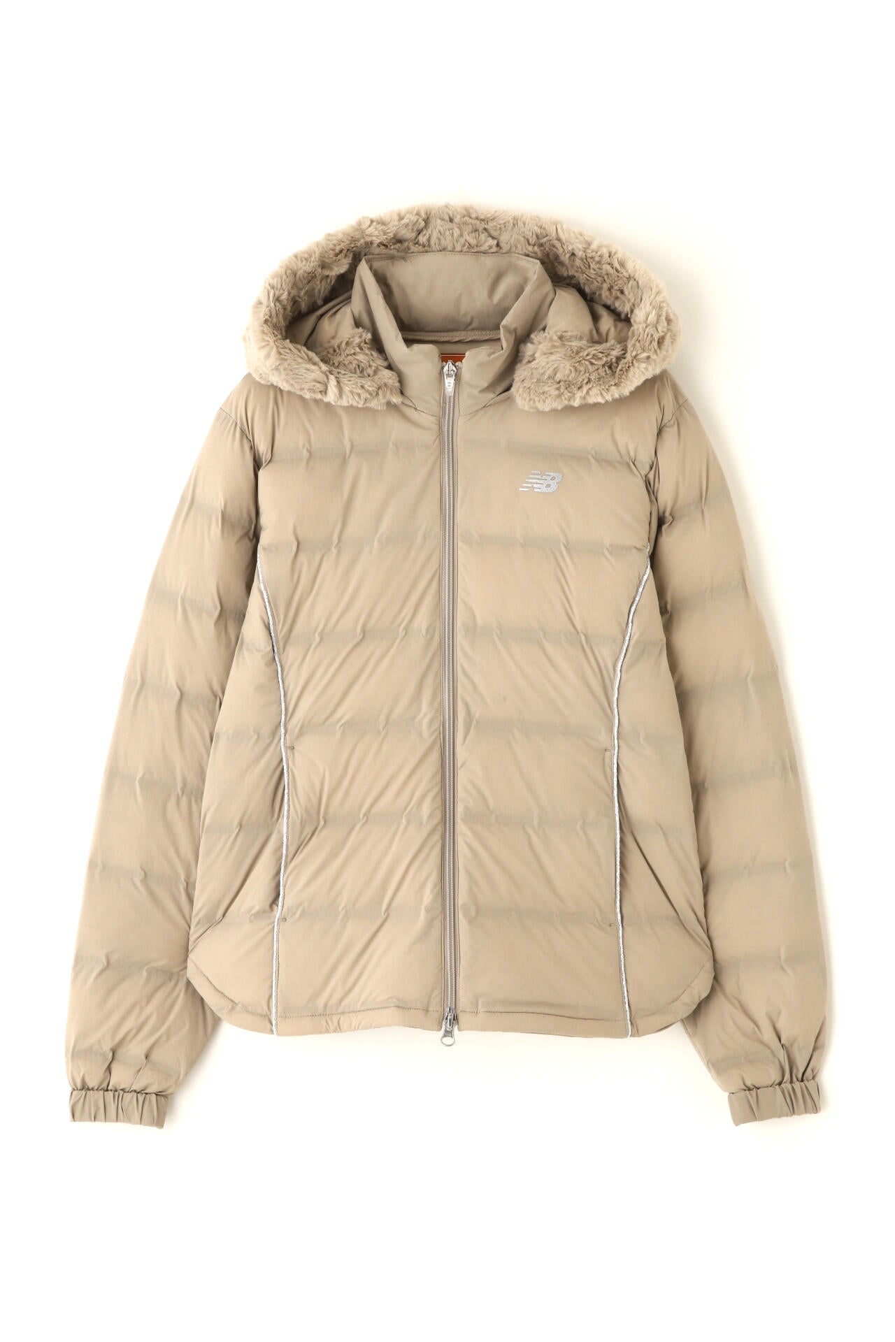 脱着ファーフード付き ライトダウン フルジップ ジャケット (WOMENS