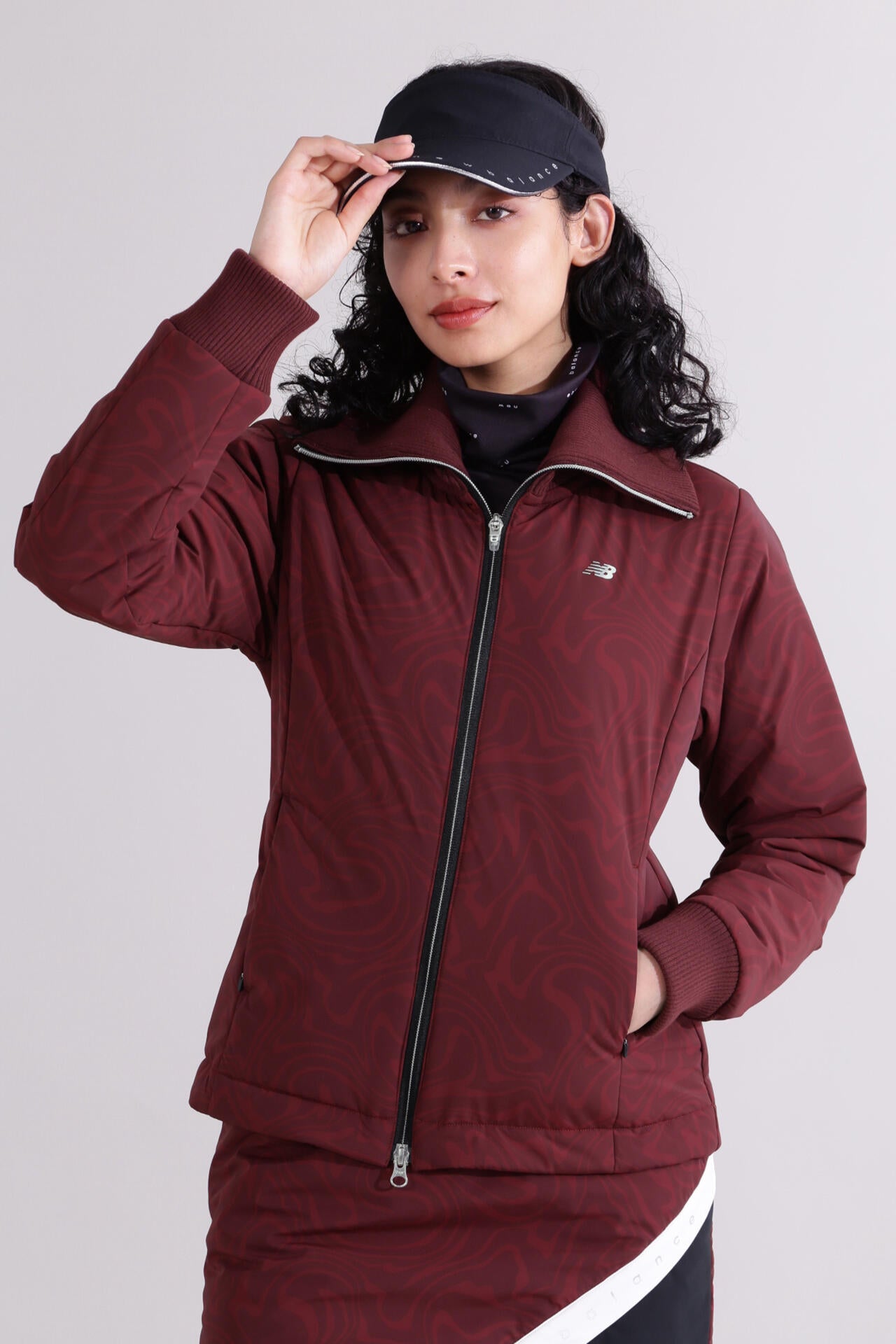 直営店舗限定】マーブル柄 フルジップ 中綿 ブルゾン (WOMENS) | new