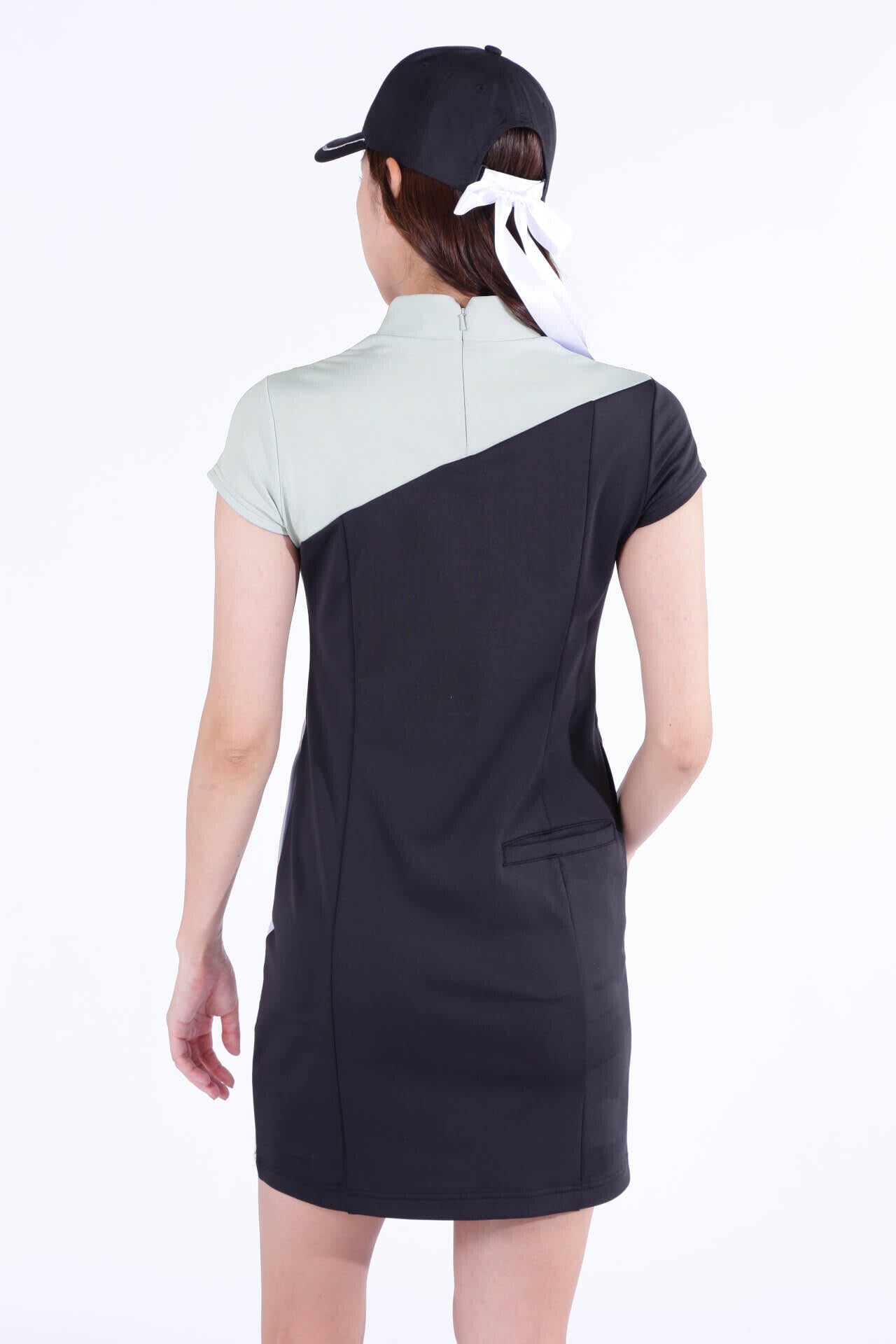 トリコット 半袖 モックネック ワンピース (WOMENS WORLD) | new