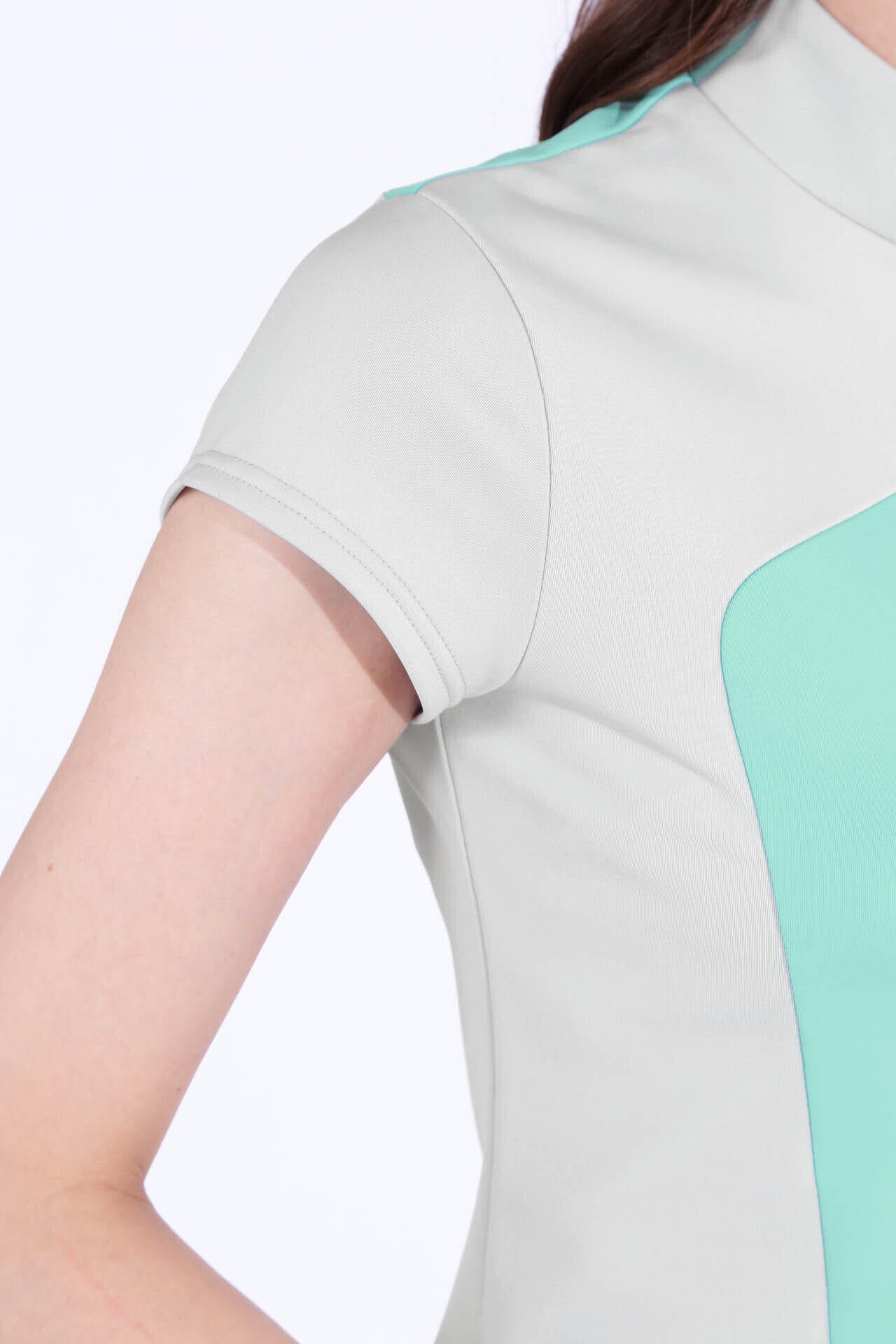 トリコット 半袖 モックネック ワンピース (WOMENS WORLD) | new