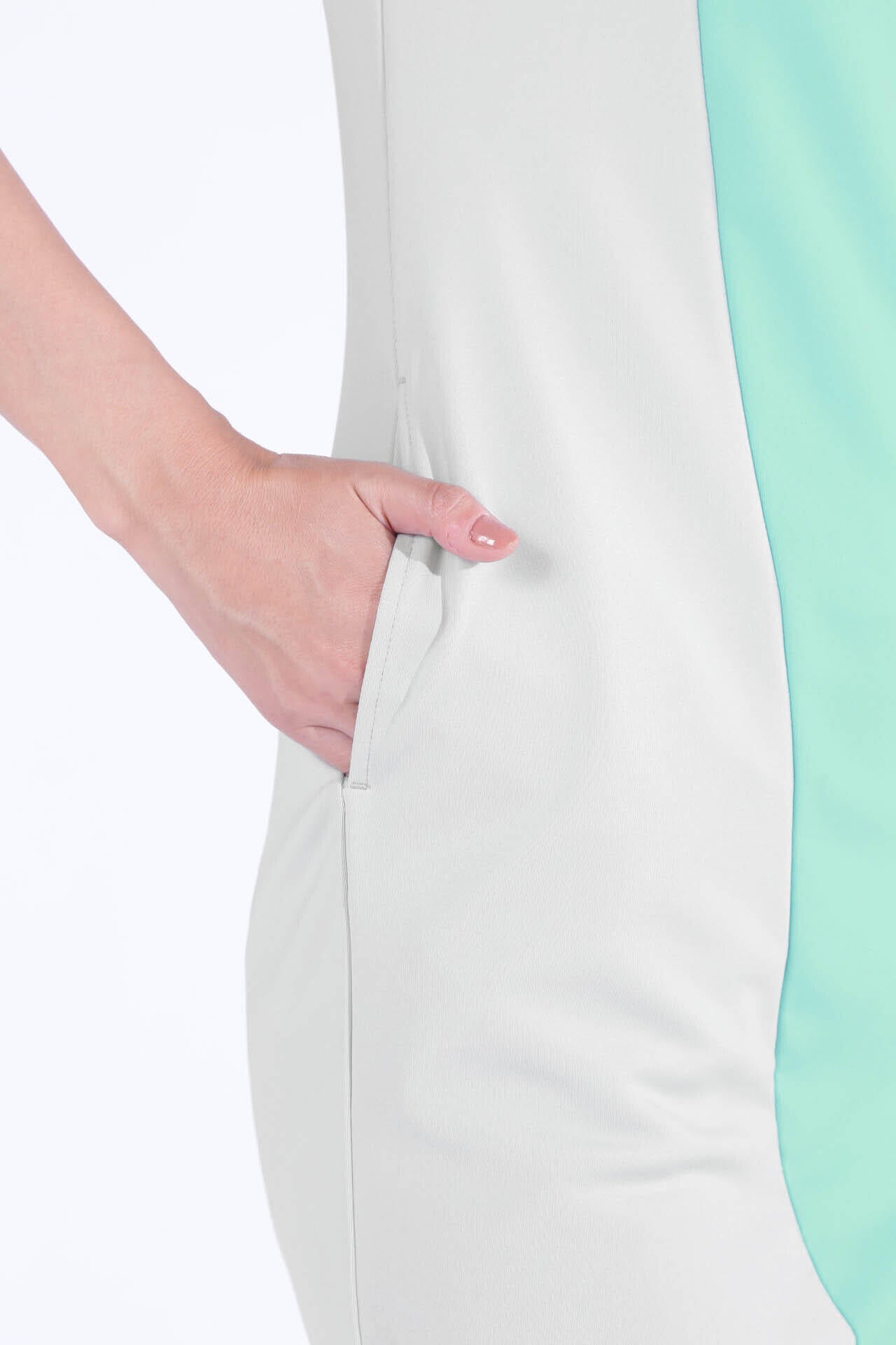 トリコット 半袖 モックネック ワンピース (WOMENS WORLD) | new