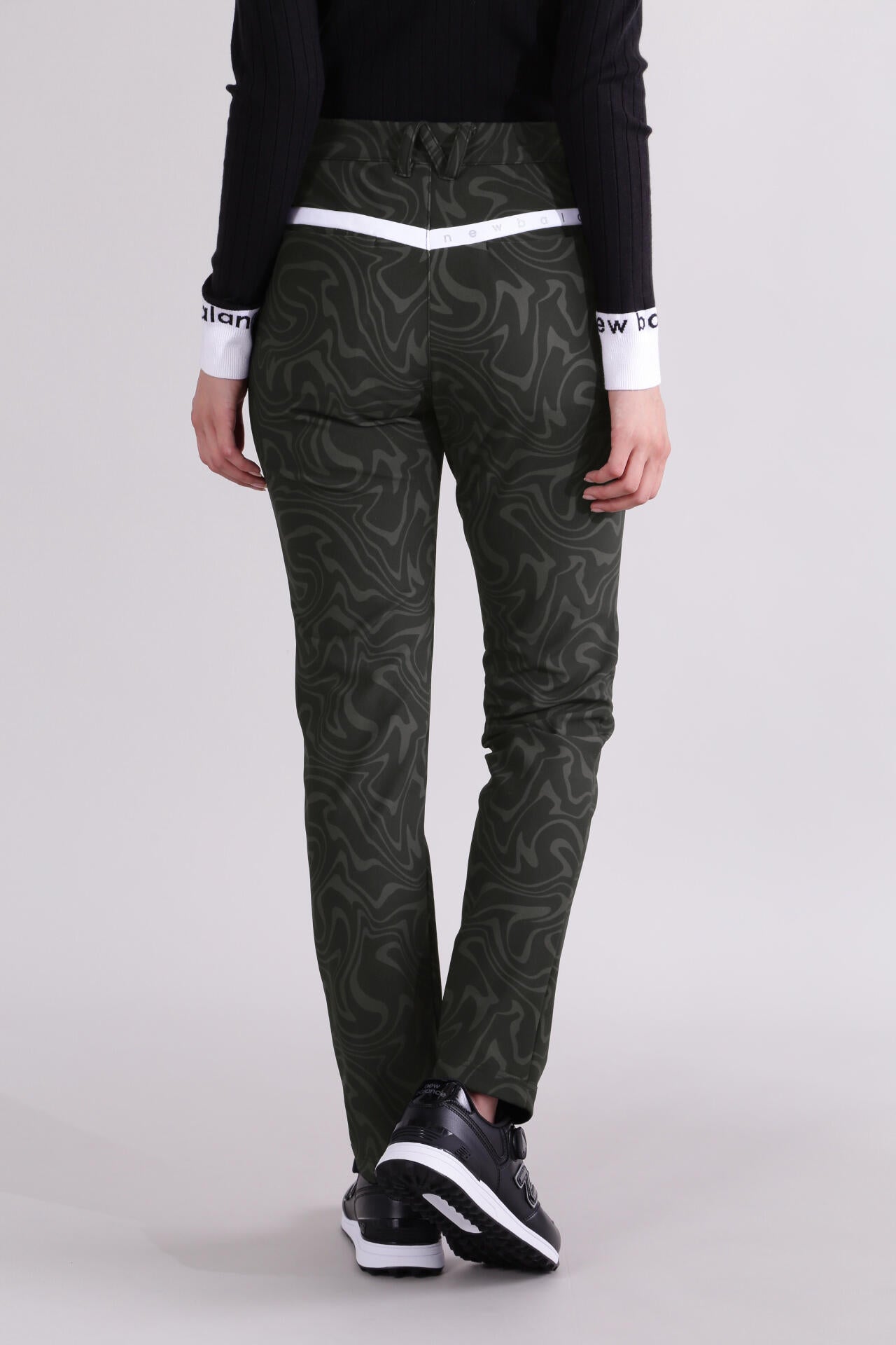 【直営店舗限定】マーブル柄 スリム ロングパンツ (WOMENS)