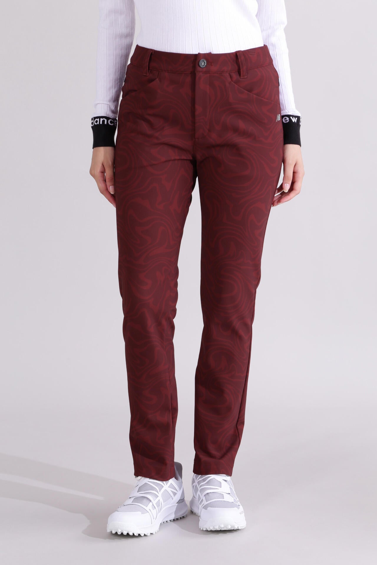 【直営店舗限定】マーブル柄 スリム ロングパンツ (WOMENS)