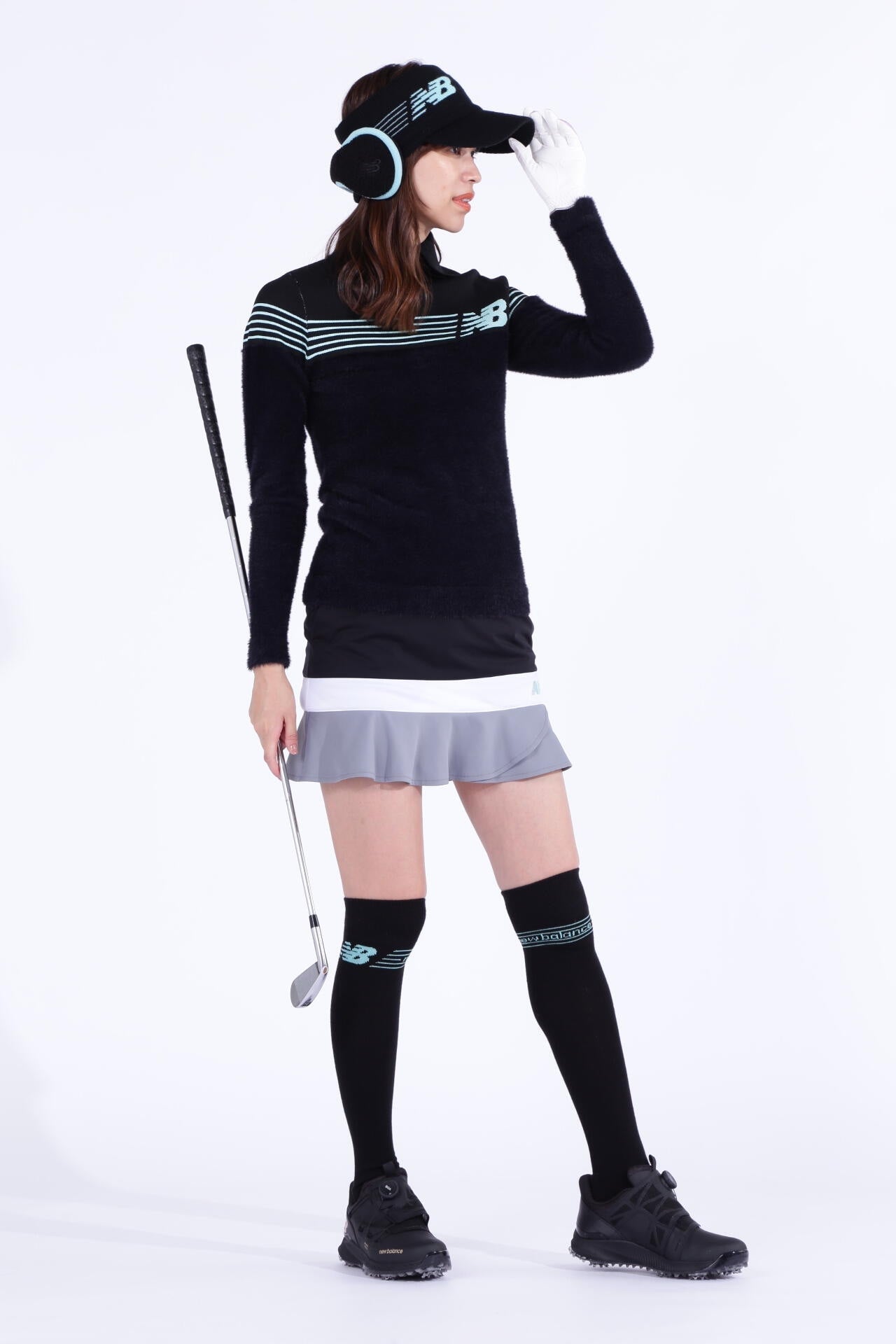 トリコロールカラー 裏起毛 中綿 スカート (WOMENS WORLD) | new