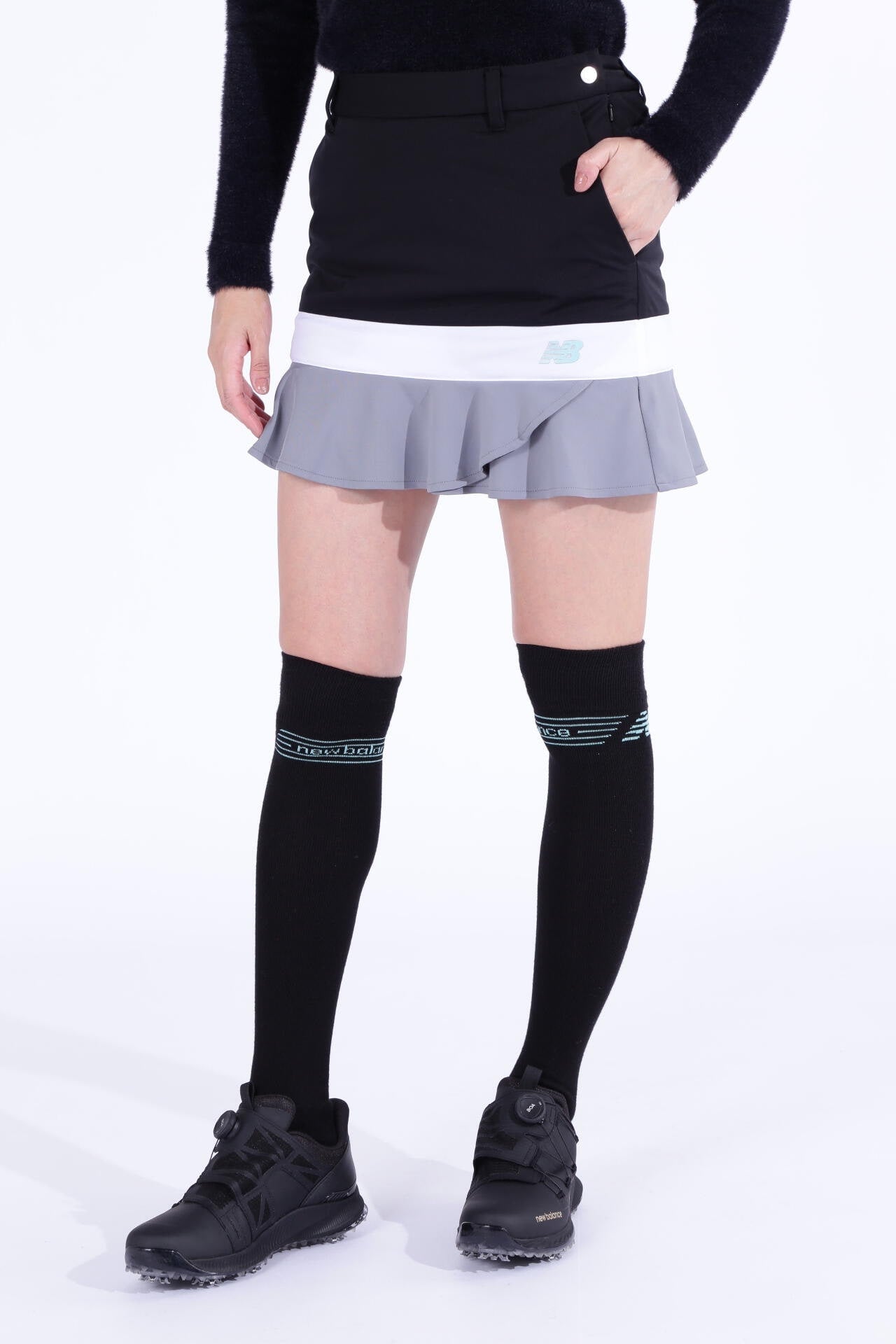 トリコロールカラー 裏起毛 中綿 スカート (WOMENS WORLD) | new