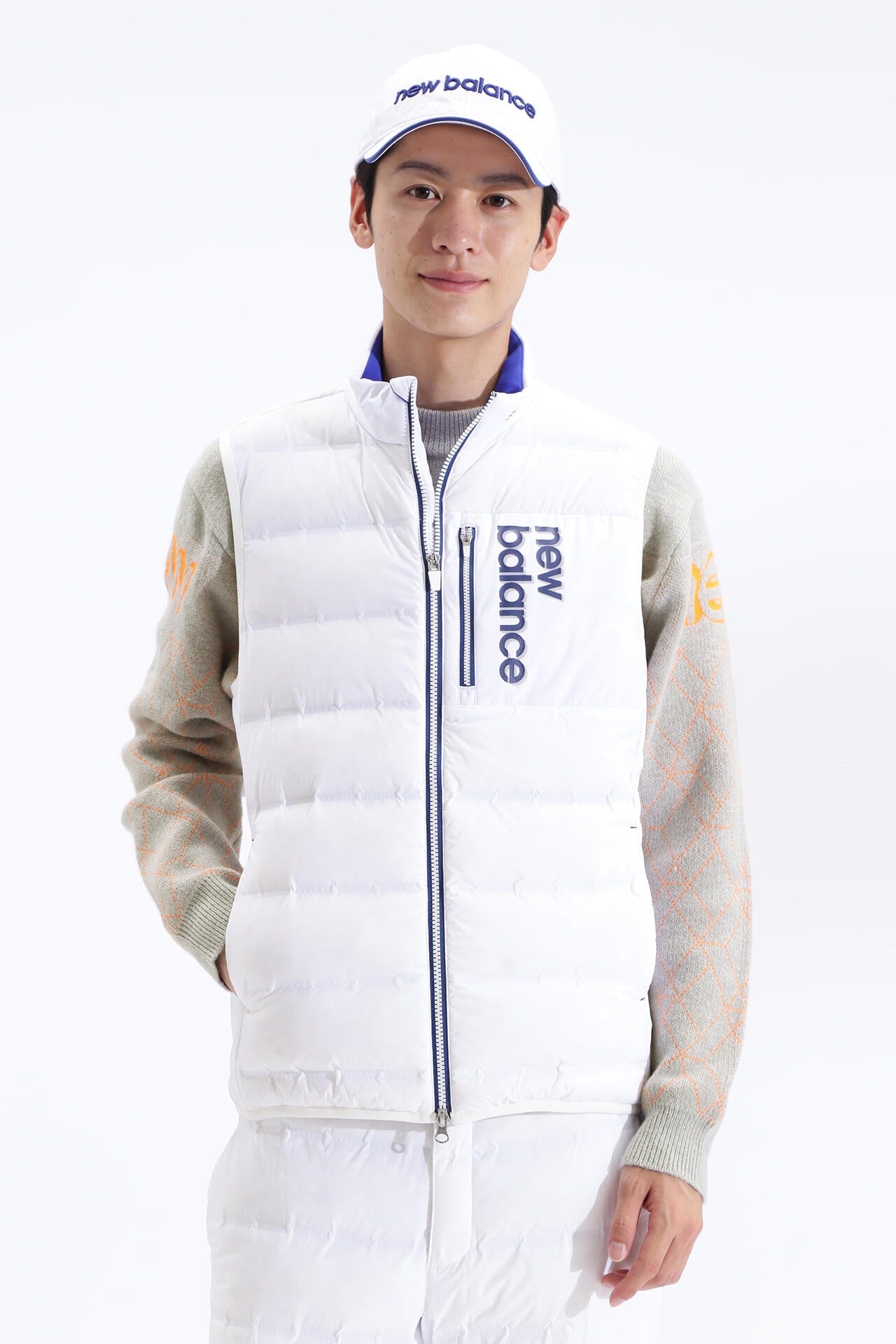 吸湿発熱 ライトダウン フルジップ ベスト (MENS SPORT) | new balance
