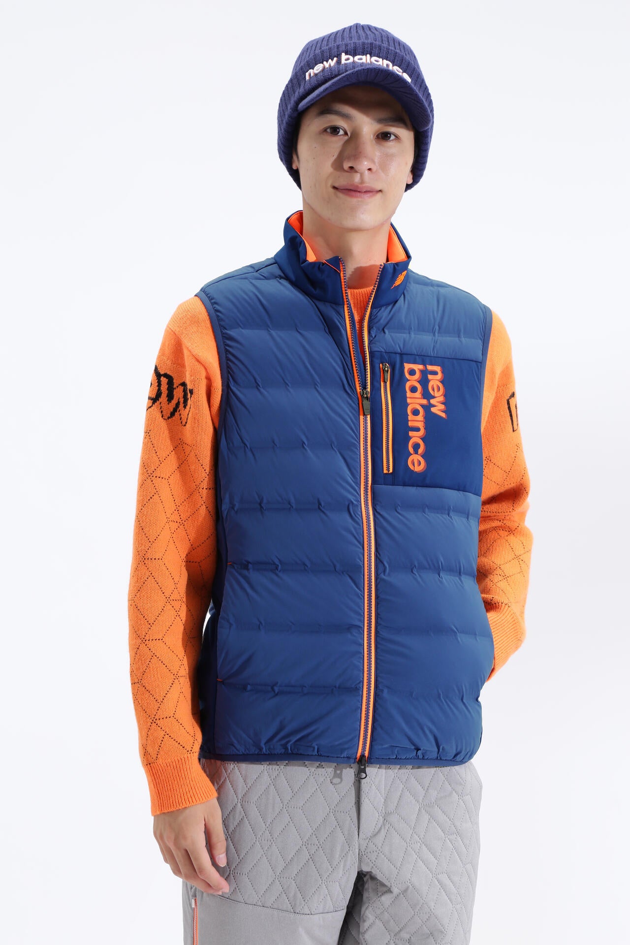 吸湿発熱 ライトダウン フルジップ ベスト (MENS SPORT) | new balance