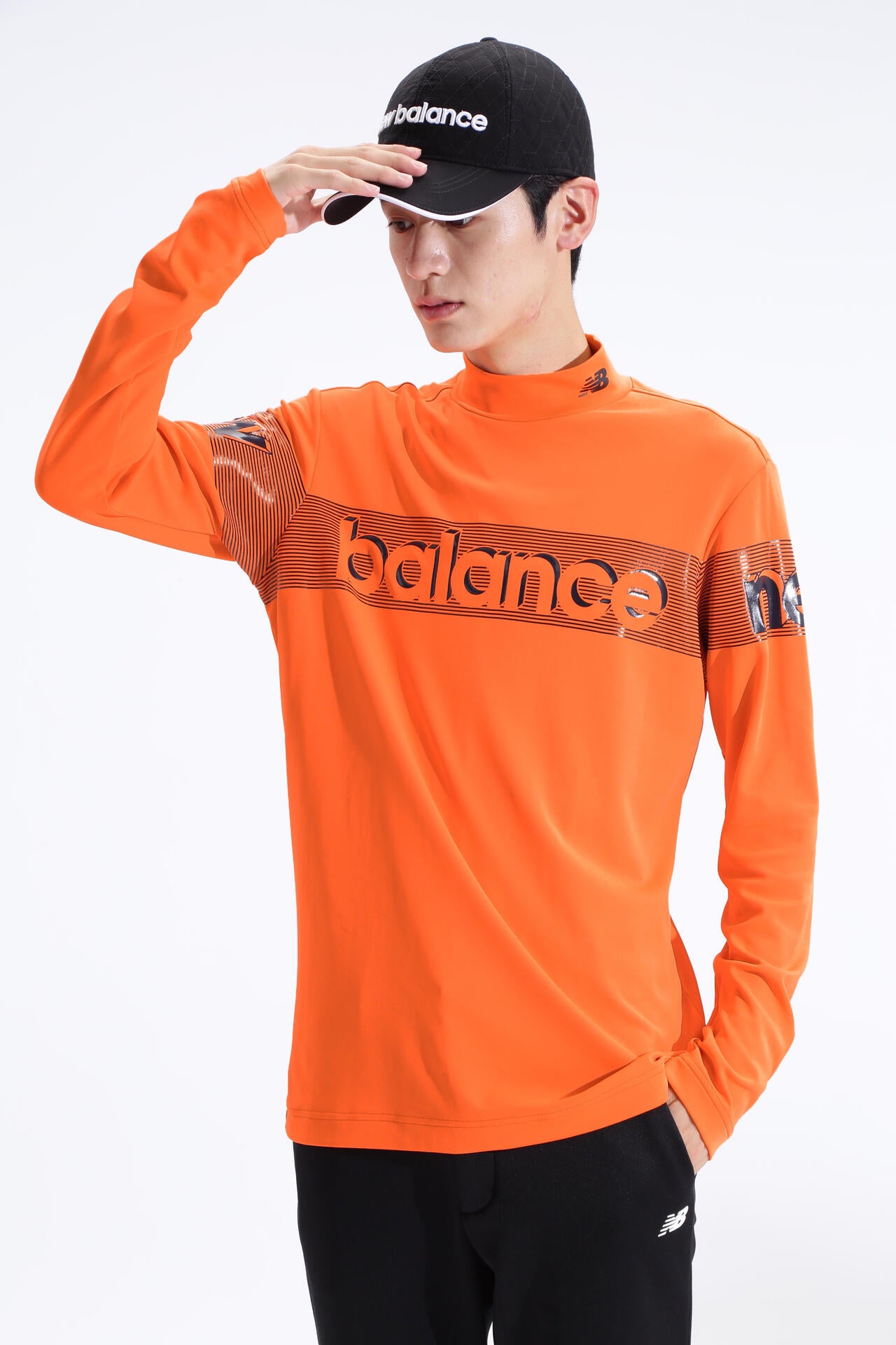 ベアスムース裏起毛 長袖 モックネック プルオーバー (MENS SPORT