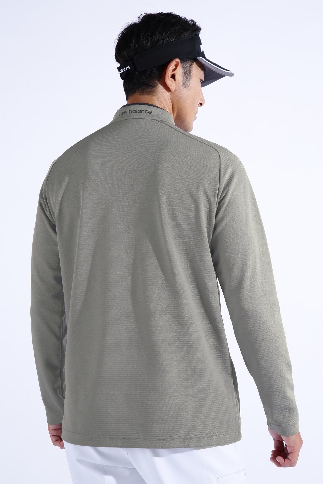 ボーダーキルト ハーフジップ モックネック プルオーバー (MENS WORLD