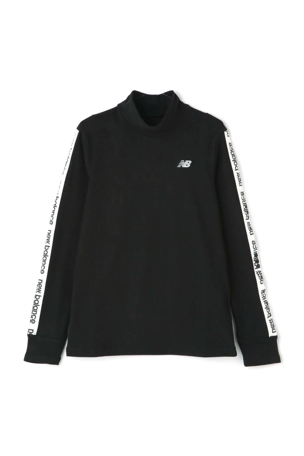 微塵ボーダーダブルフェイス 裏起毛 長袖 モックネック プルオーバー (WOMENS SPORT)