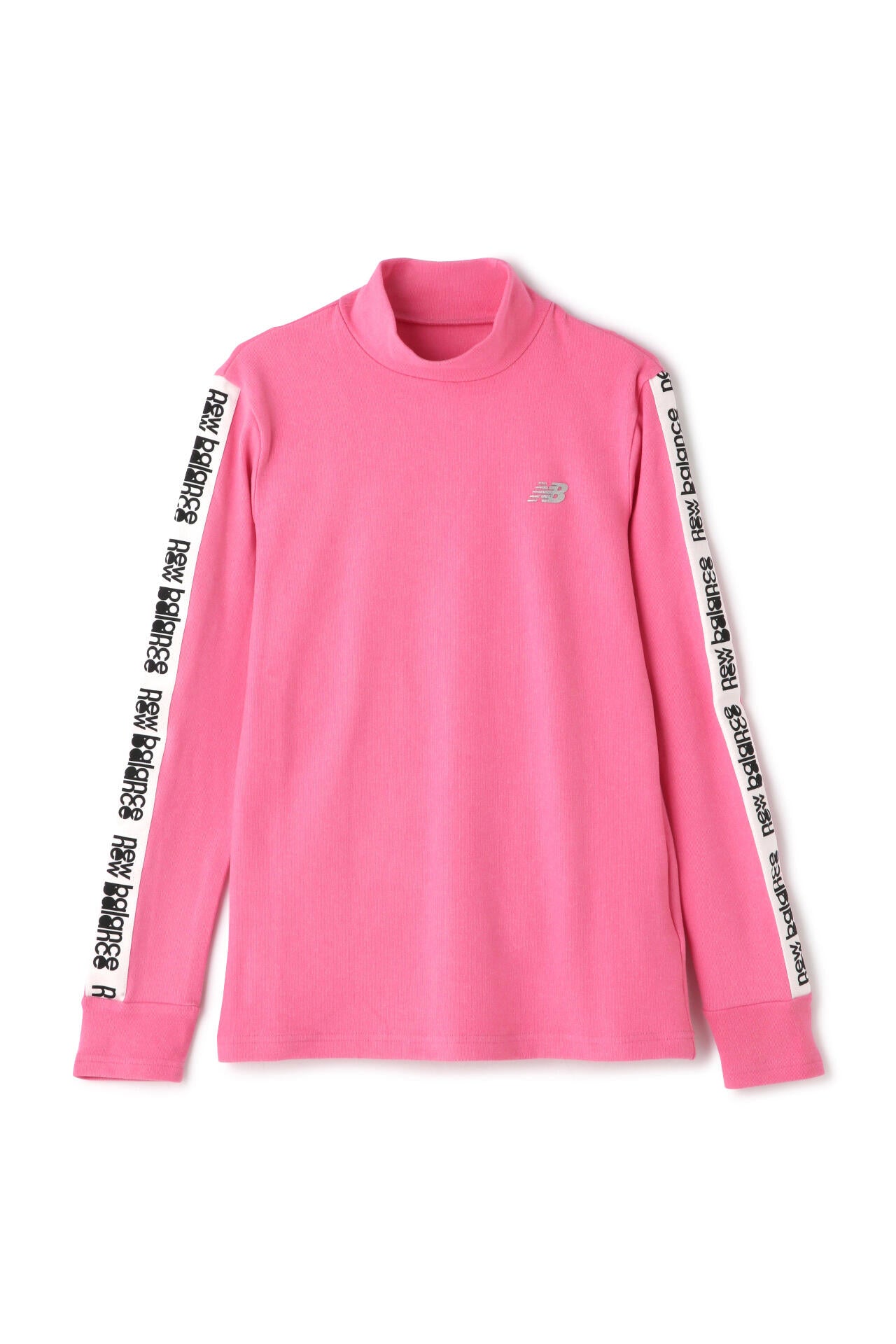 微塵ボーダーダブルフェイス 裏起毛 長袖 モックネック プルオーバー (WOMENS SPORT)