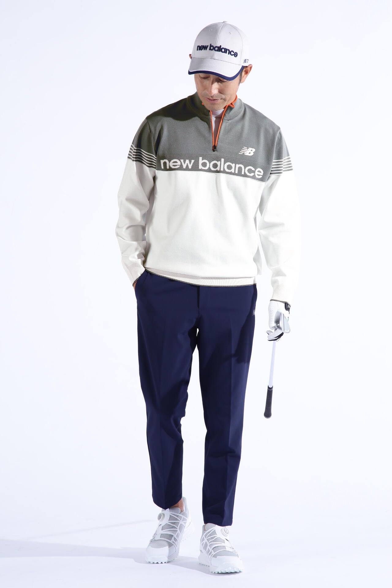 ハーフジップ スタンドネック ニット プルオーバー (MENS WORLD) | new