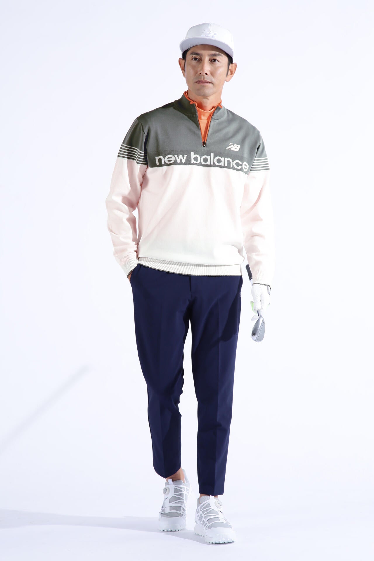 ハーフジップ スタンドネック ニット プルオーバー (MENS WORLD) | new